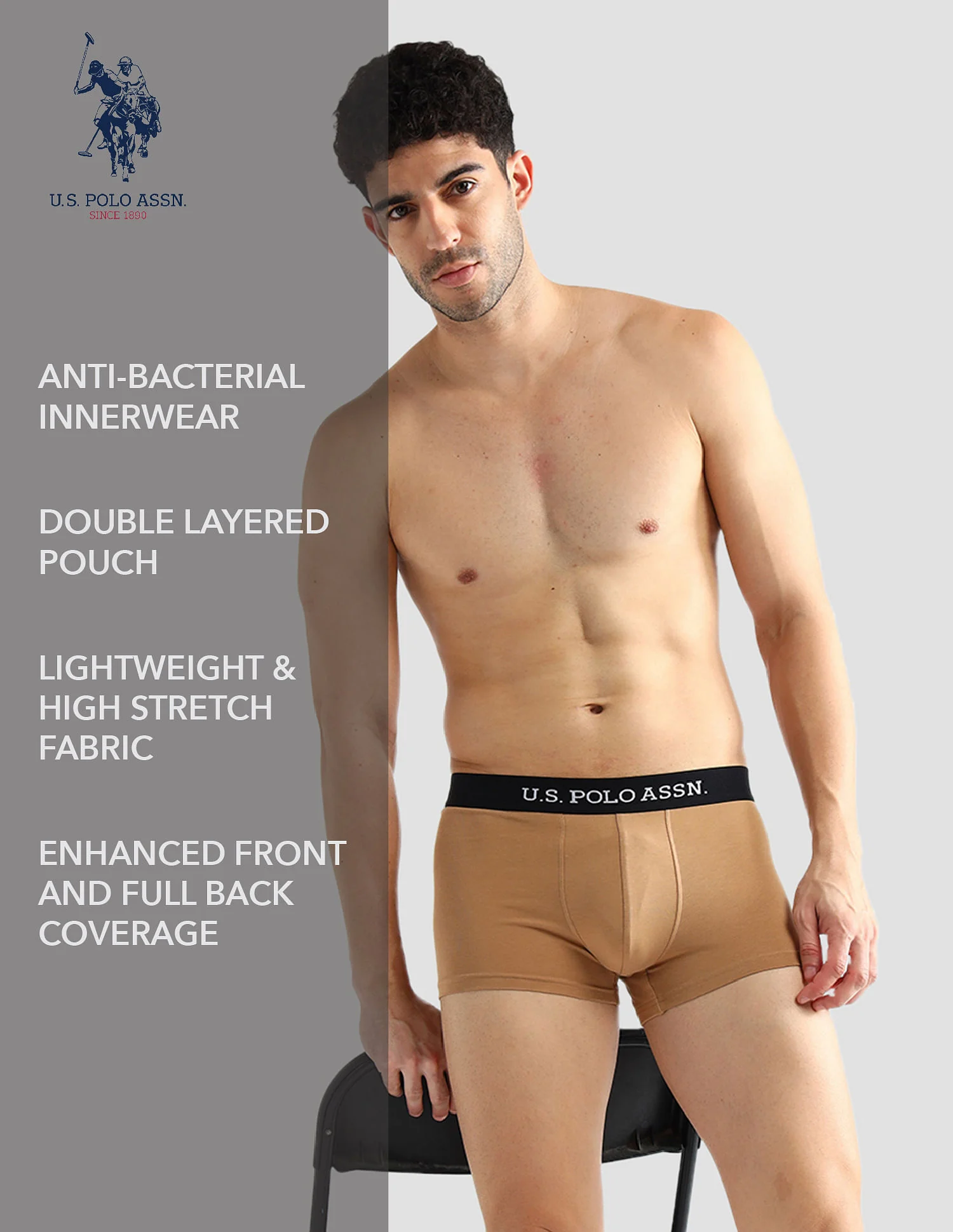 Elasticized Waist Solid OET13 Trunks - Pack Of 3 - Image 12