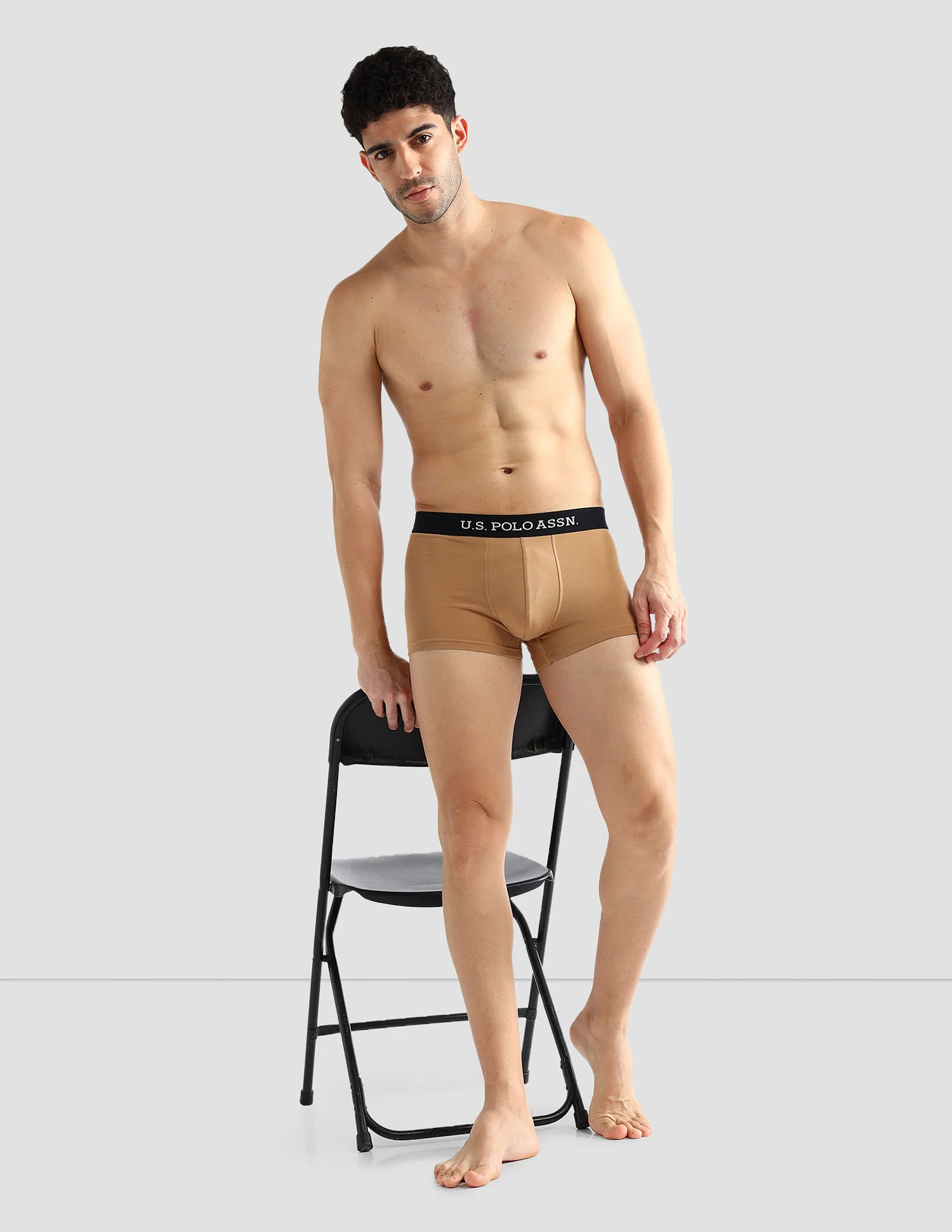 Elasticized Waist Solid OET13 Trunks - Pack Of 3 - Image 3