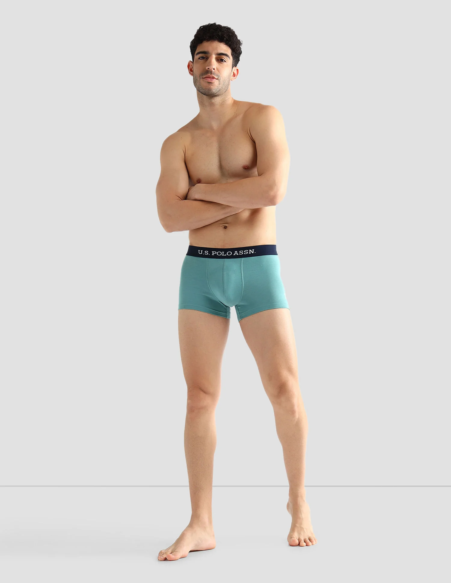 Elasticized Waist Solid OET13 Trunks - Pack Of 3 - Image 5