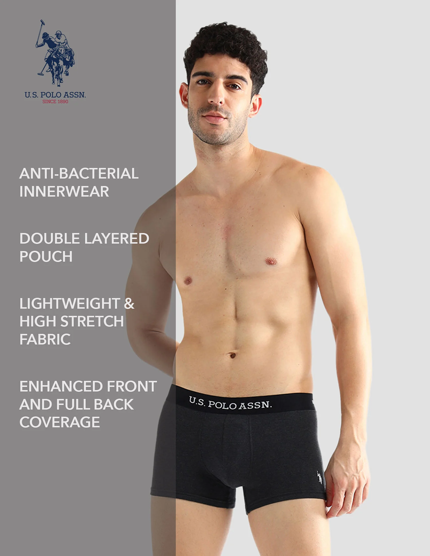 Elasticized Waist Solid OET13 Trunks - Pack Of 3 - Image 12