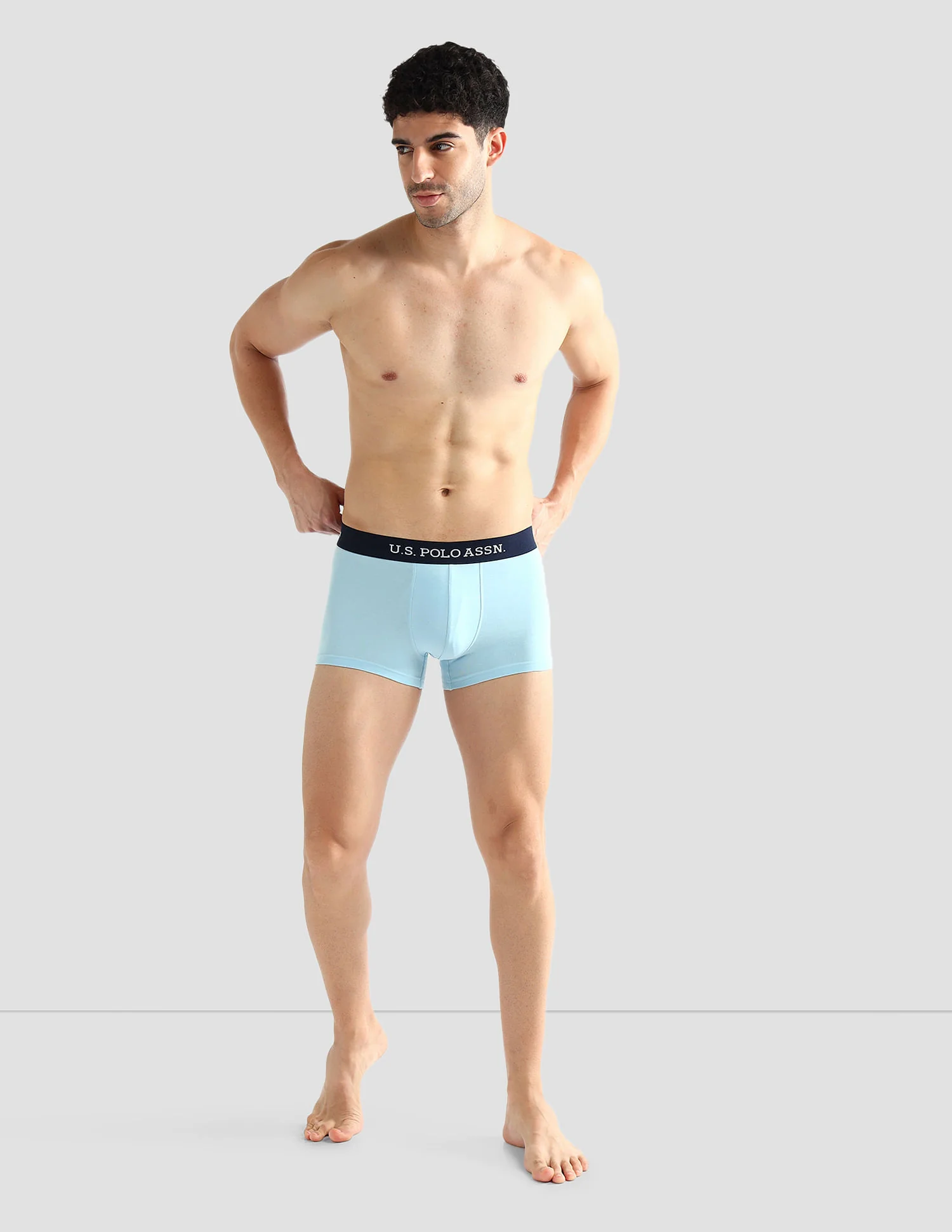 Elasticized Waist Solid OET13 Trunks - Pack Of 3 - Image 4