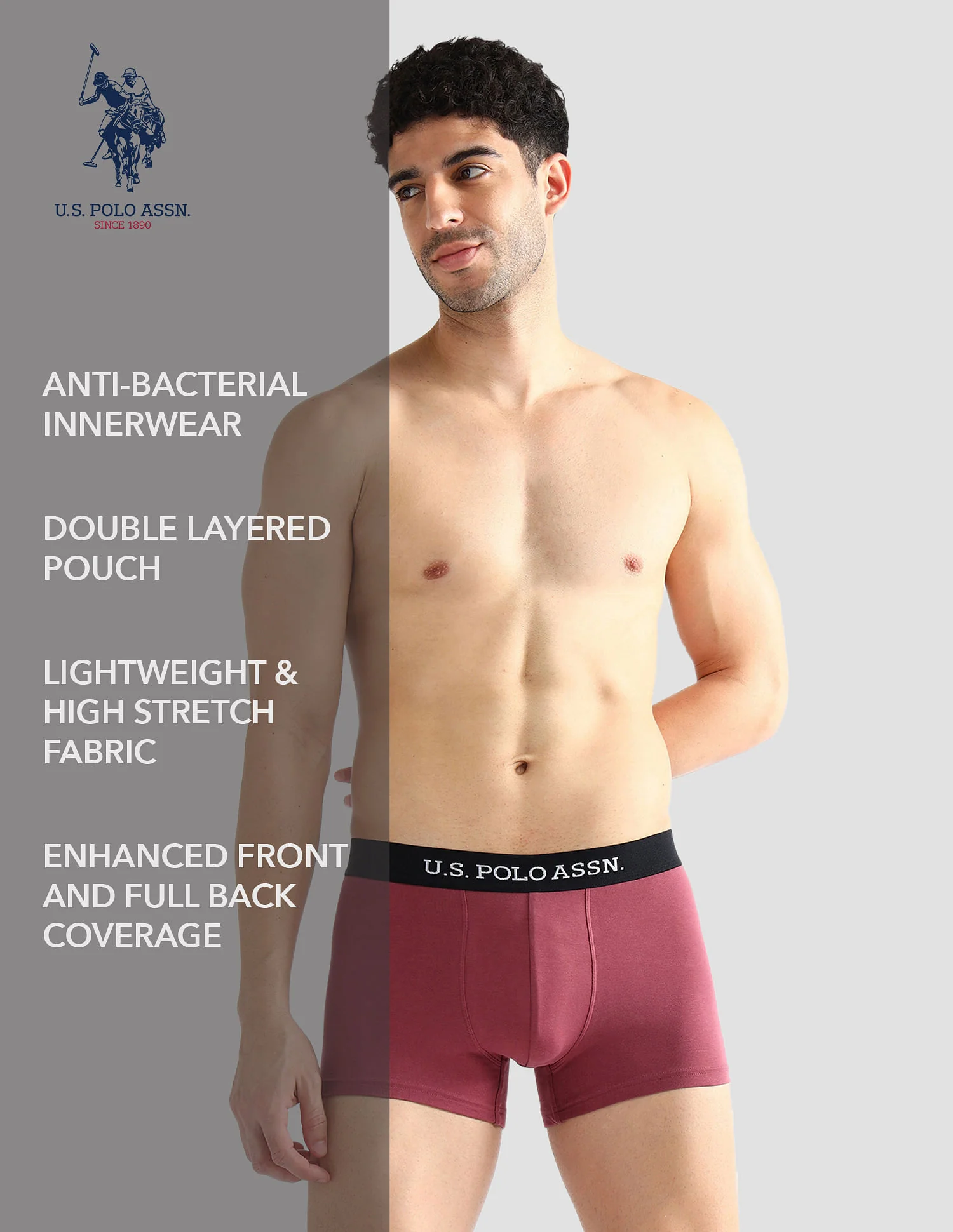 Elasticized Waist Solid OET13 Trunks - Pack Of 3 - Image 12