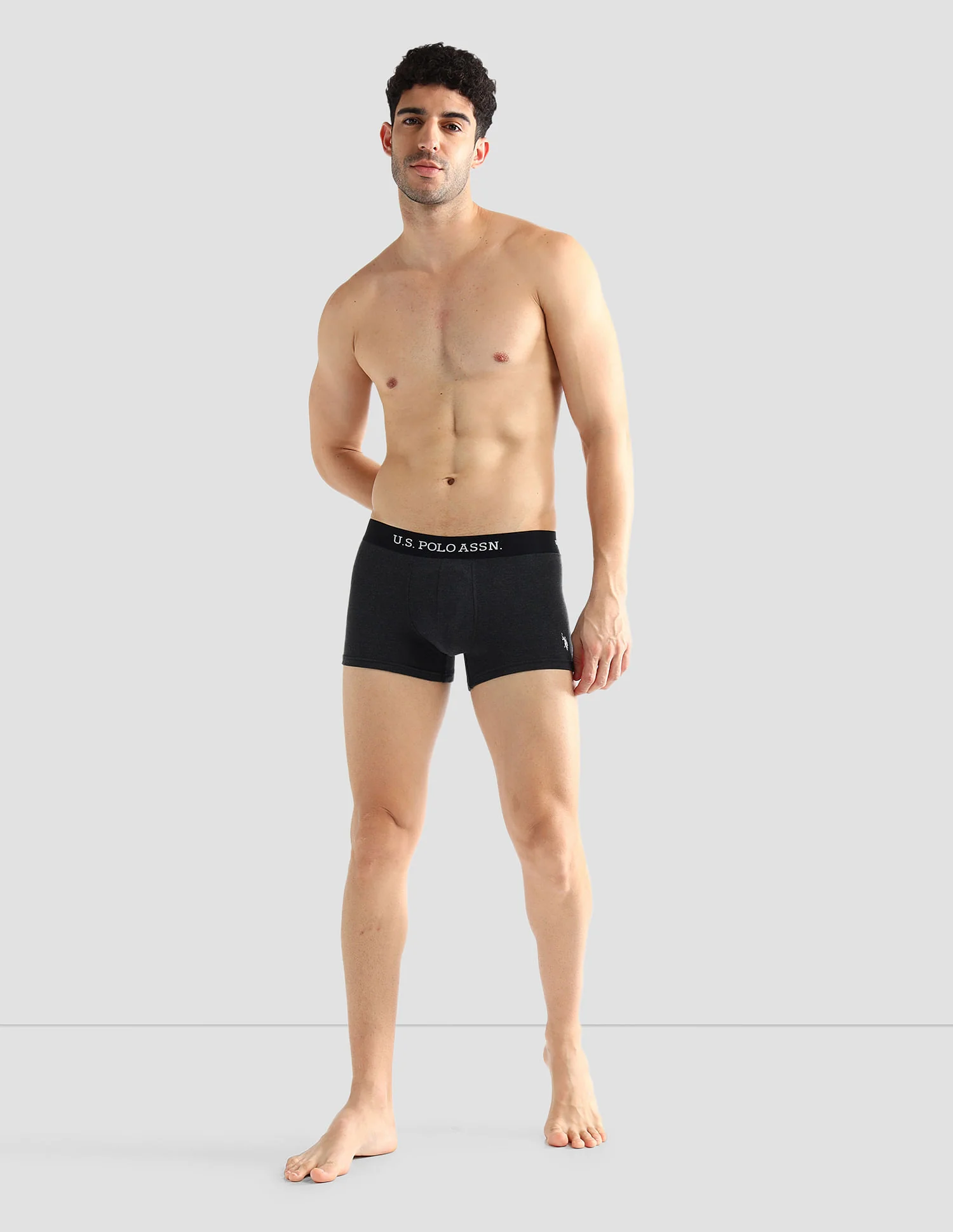 Elasticized Waist Solid OET13 Trunks - Pack Of 3 - Image 4