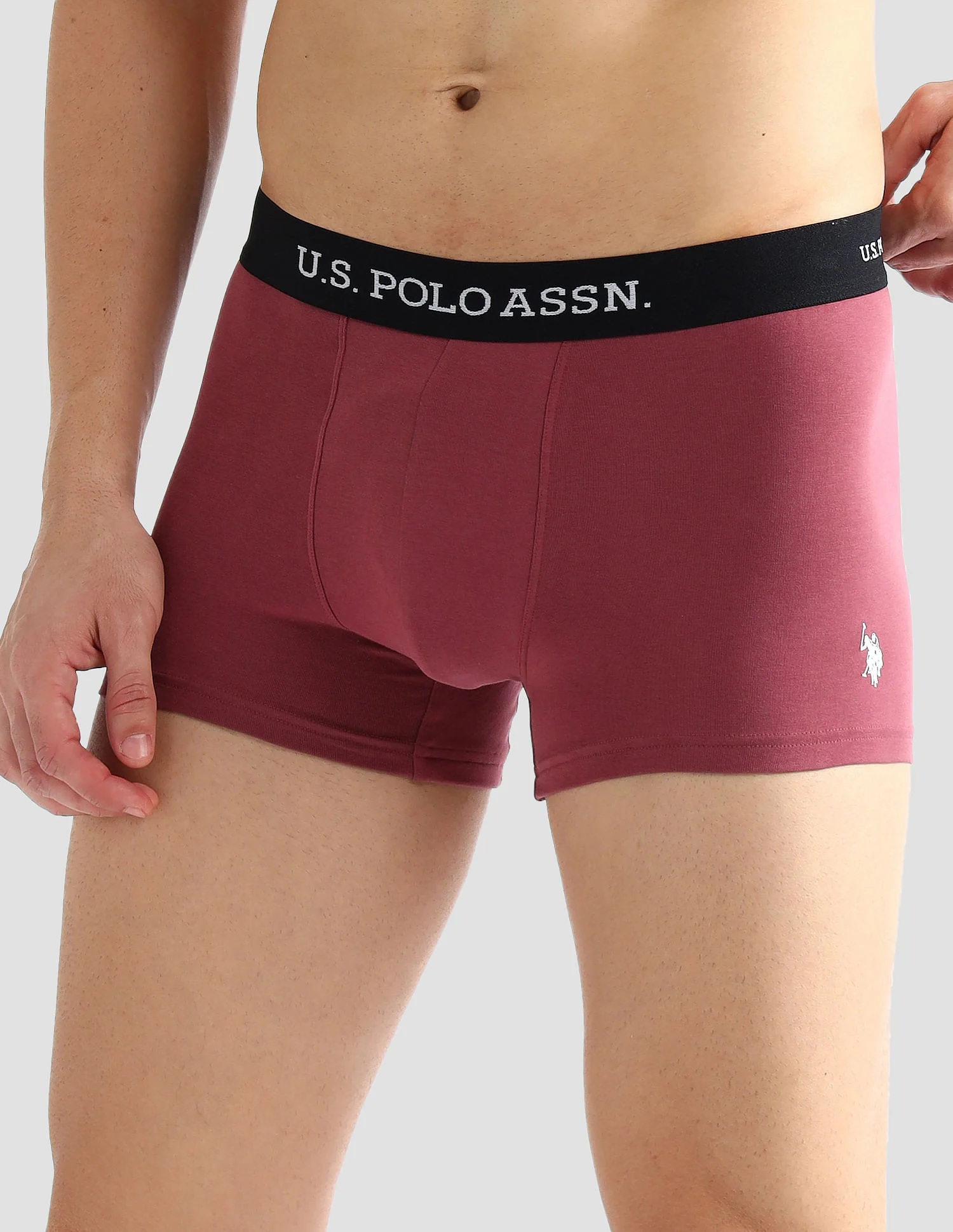 Elasticized Waist Solid OET13 Trunks - Pack Of 3 - Image 6