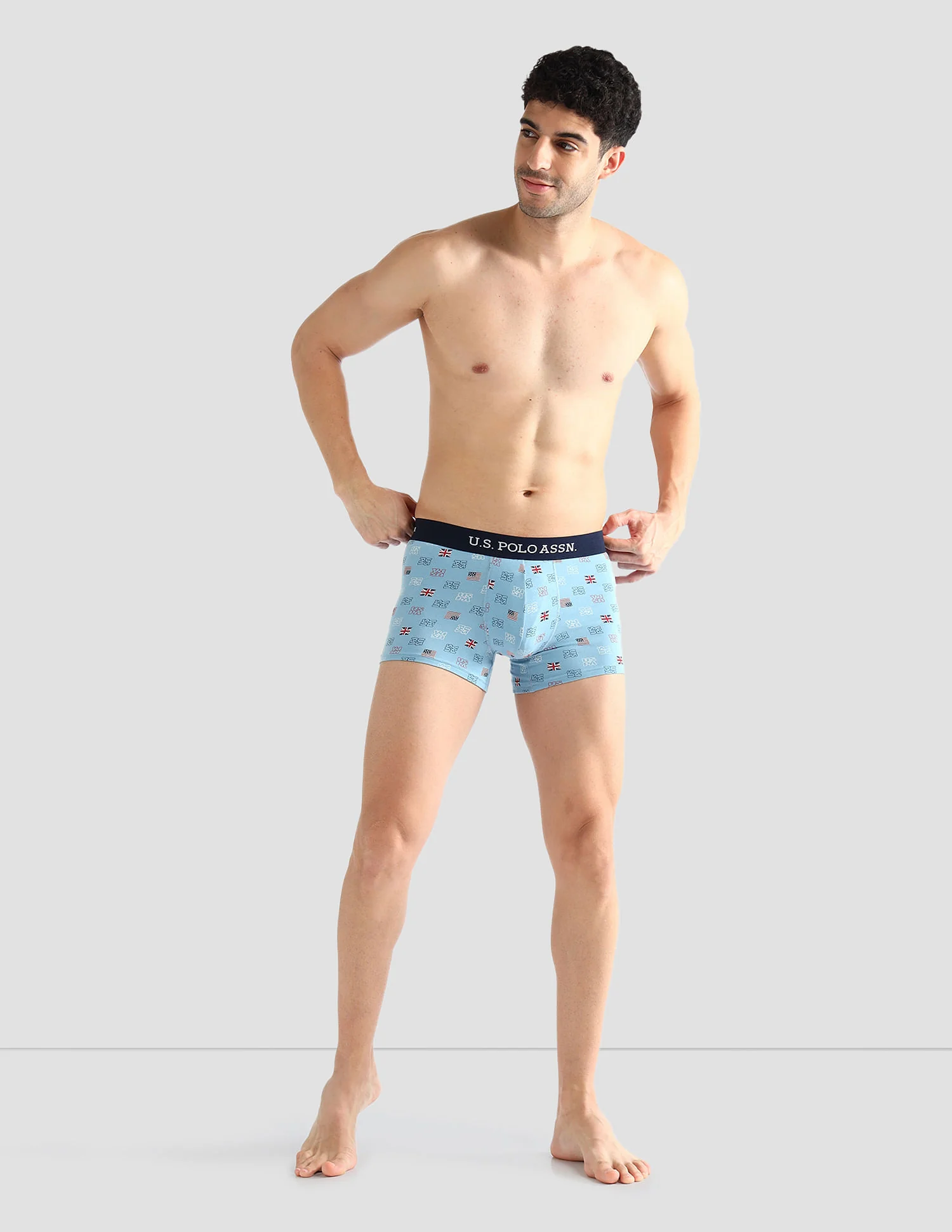 Elasticized Waist Solid OET14 Trunks - Pack Of 3 - Image 3