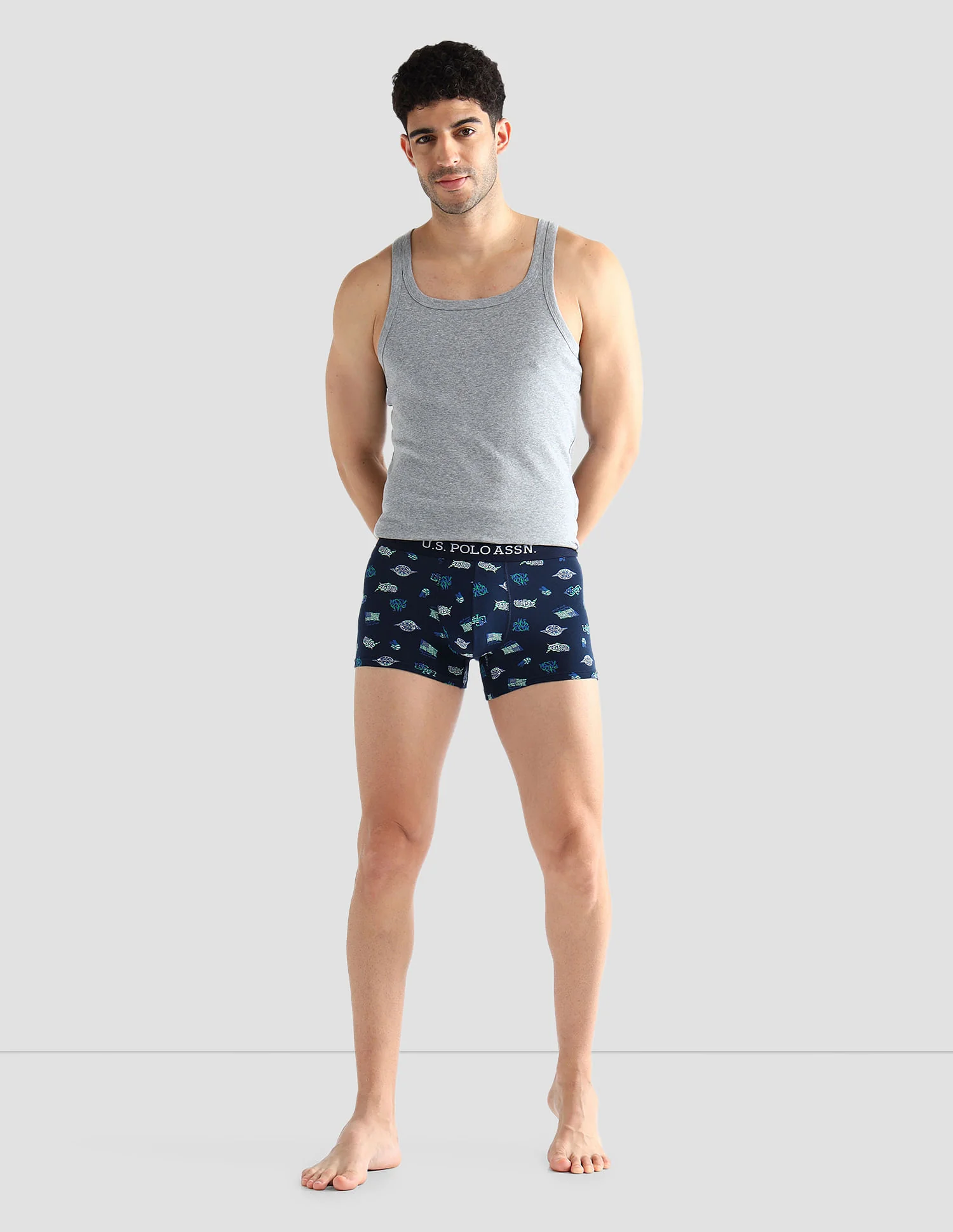 Elasticized Waist Solid OET14 Trunks - Pack Of 3 - Image 5