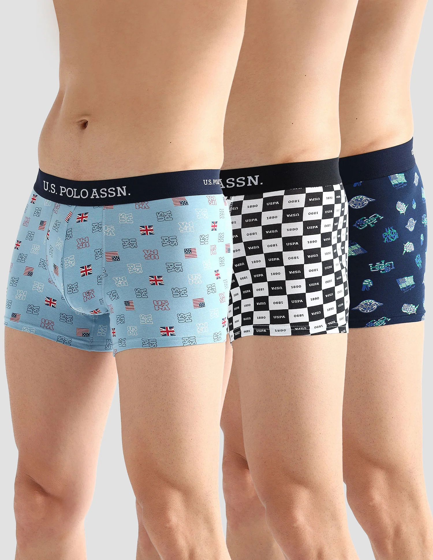 Elasticized Waist Solid OET14 Trunks - Pack Of 3 - Image 7