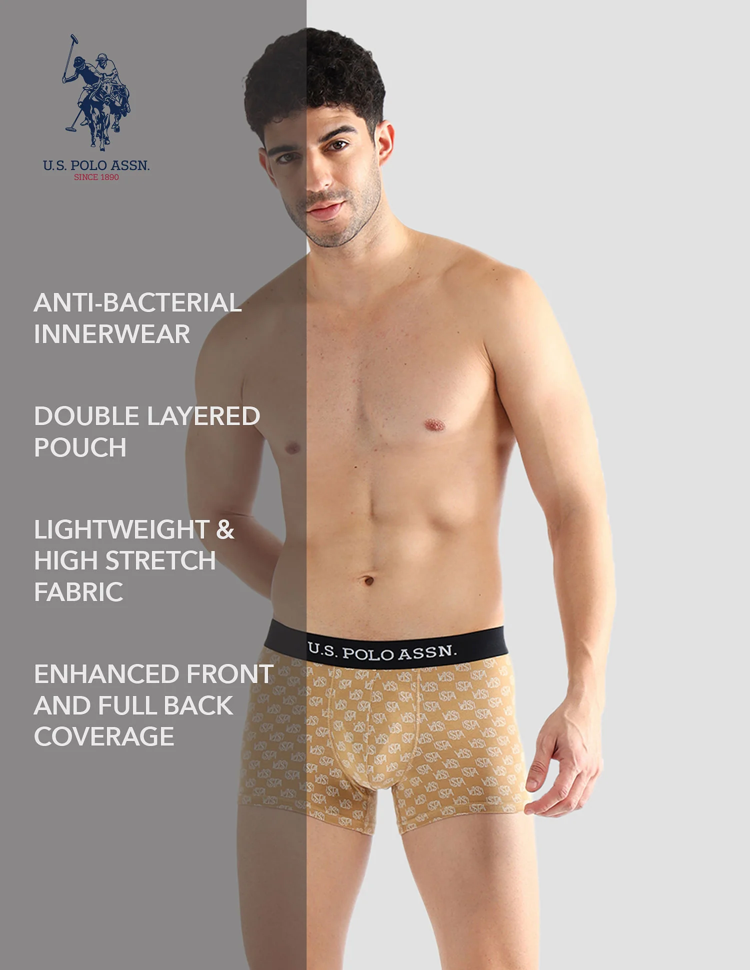 Elasticized Waist Solid OET14 Trunks - Pack Of 3 - Image 12