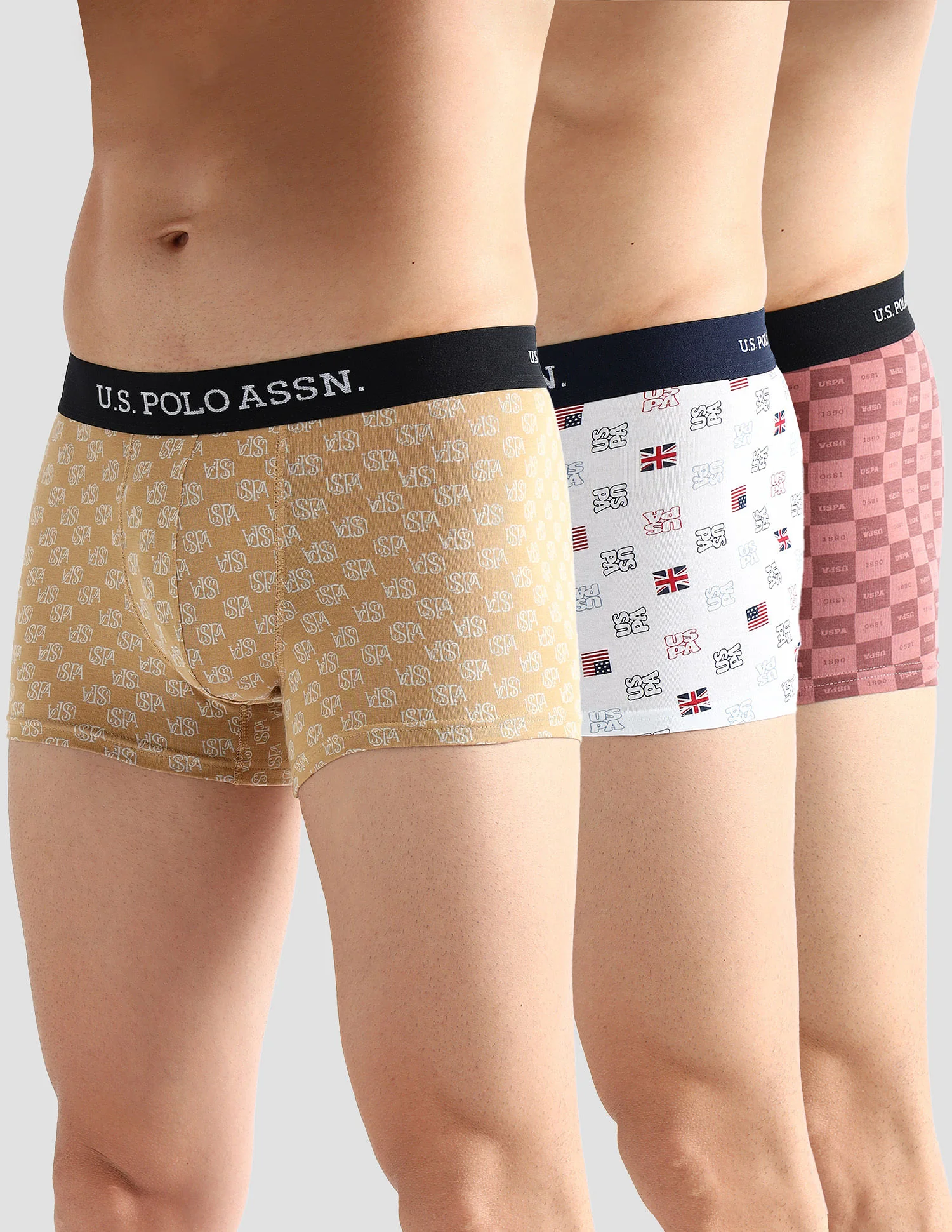 Elasticized Waist Solid OET14 Trunks - Pack Of 3 - Image 7