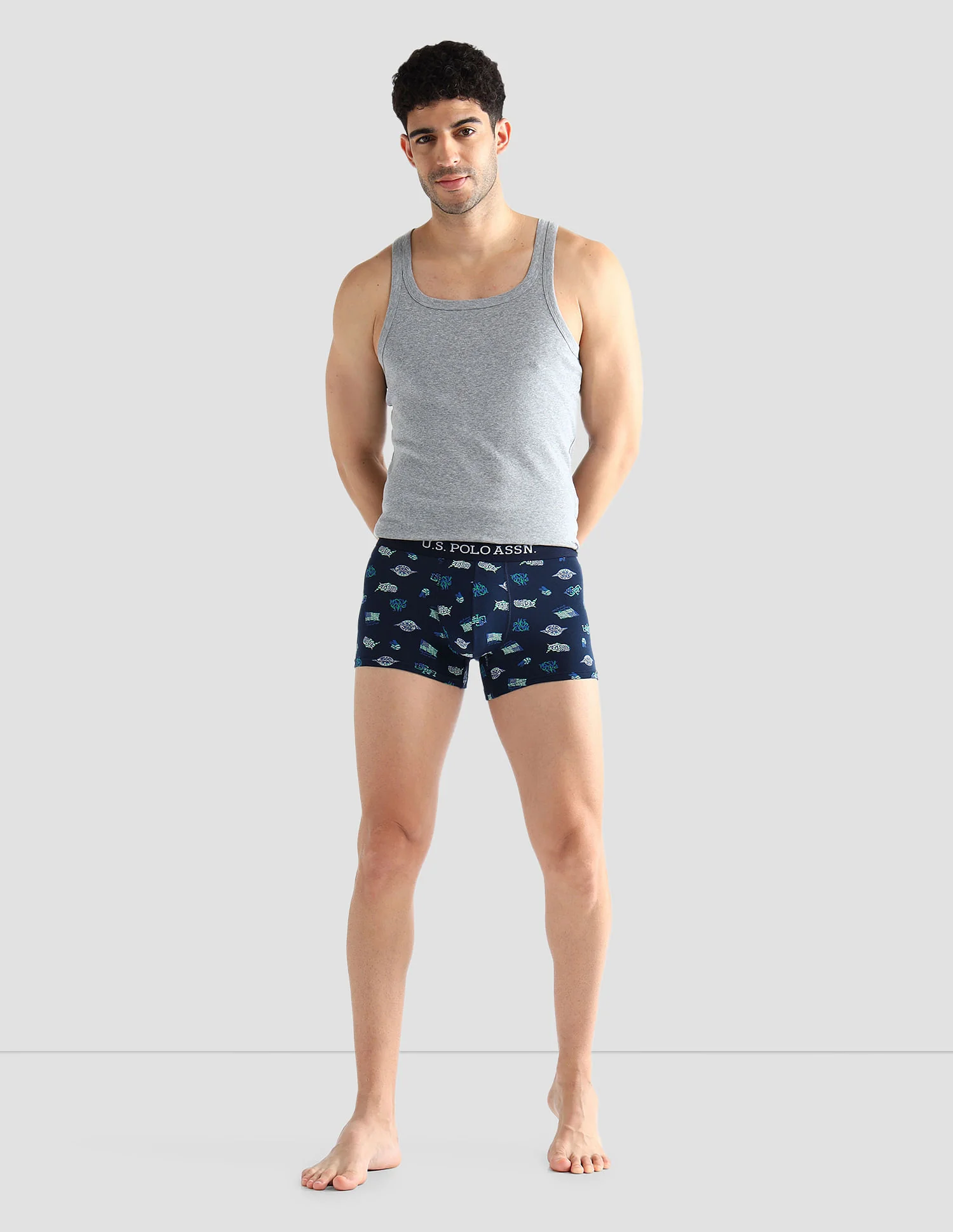 Elasticized Waist Solid OET14 Trunks - Pack Of 3 - Image 4