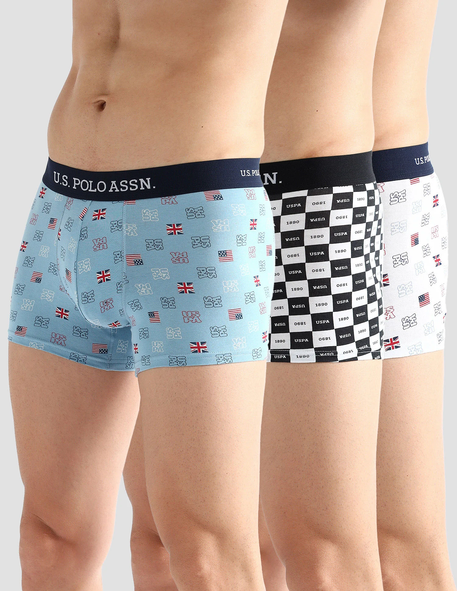 Elasticized Waist Solid OET14 Trunks - Pack Of 3 - Image 7