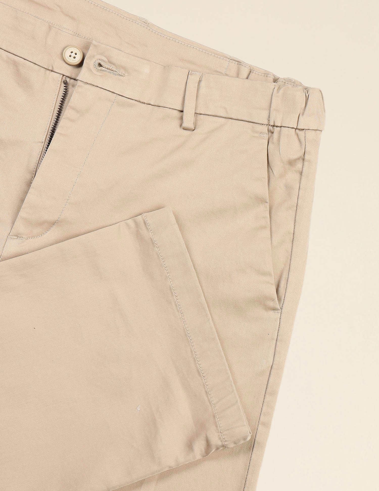Elasticized Waist Straight Fit Trousers - Image 9