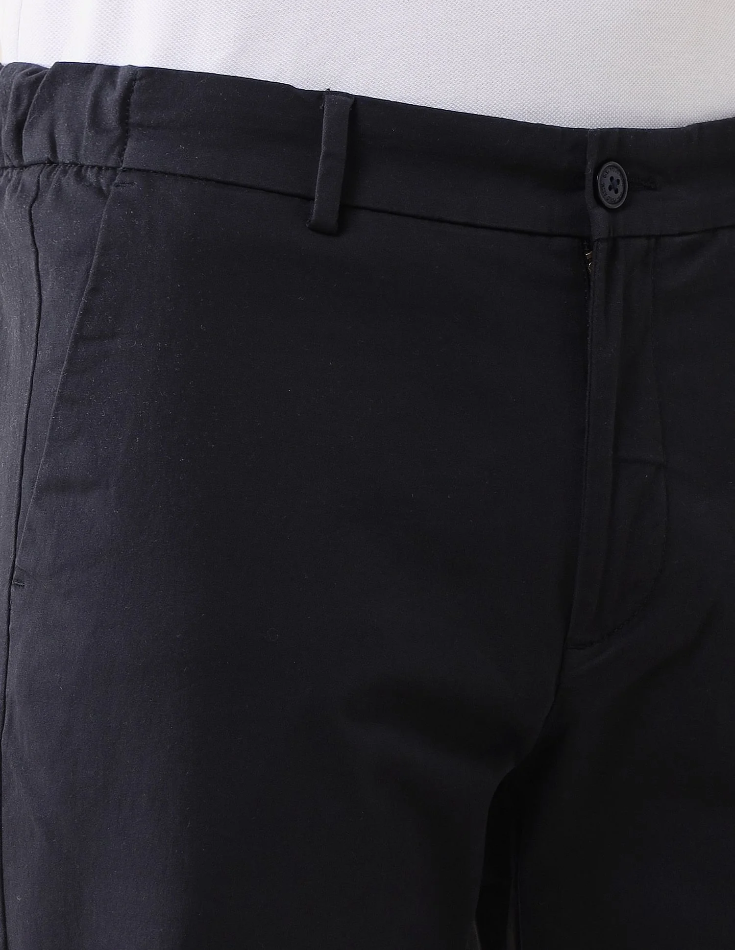 Elasticized Waist Straight Fit Trousers - Image 7