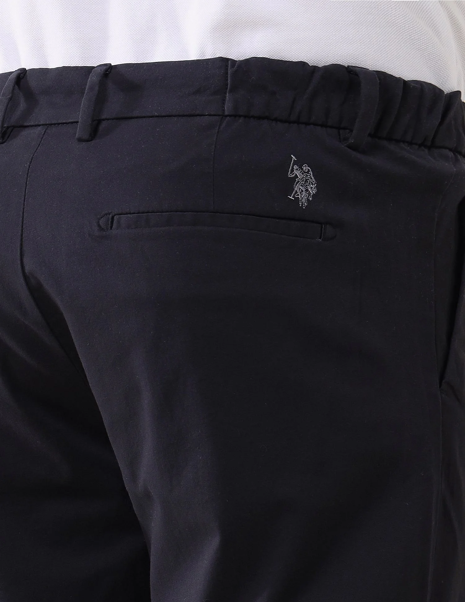 Elasticized Waist Straight Fit Trousers - Image 8