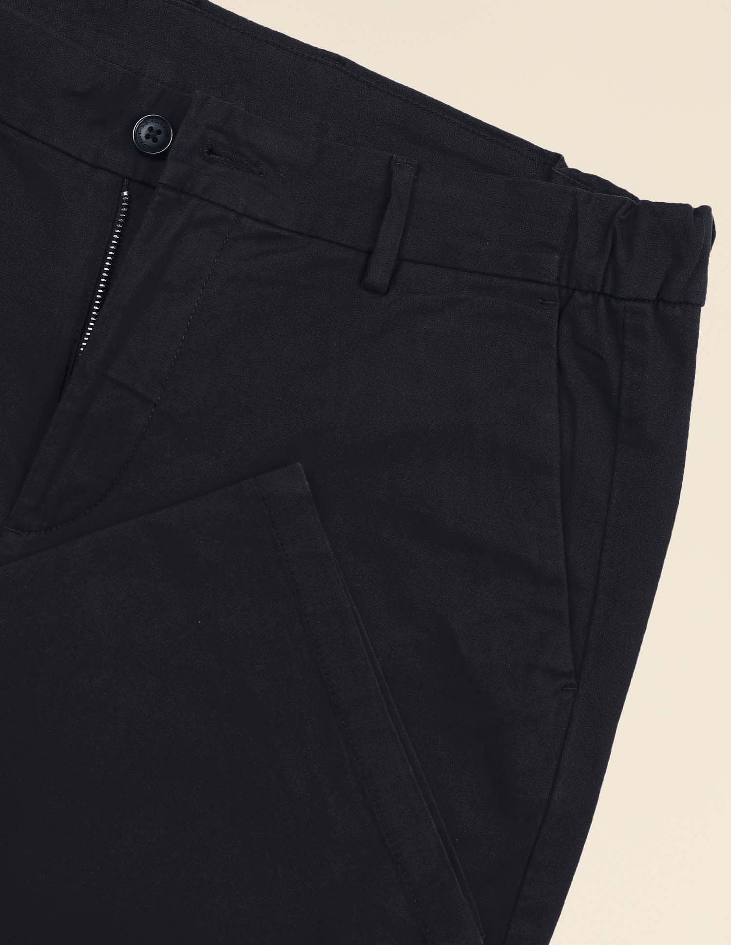 Elasticized Waist Straight Fit Trousers - Image 9