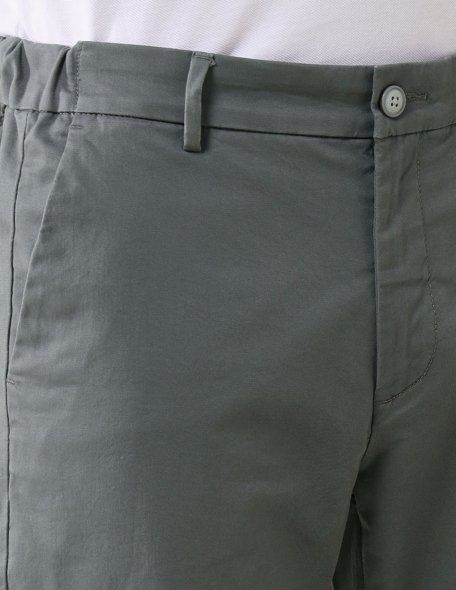 Elasticized Waist Straight Fit Trousers - Image 7