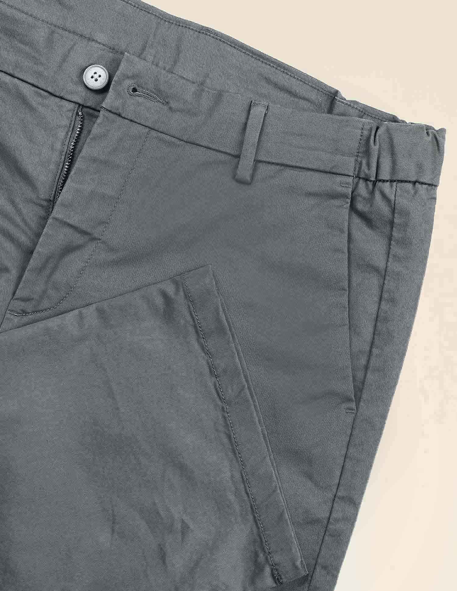 Elasticized Waist Straight Fit Trousers - Image 9