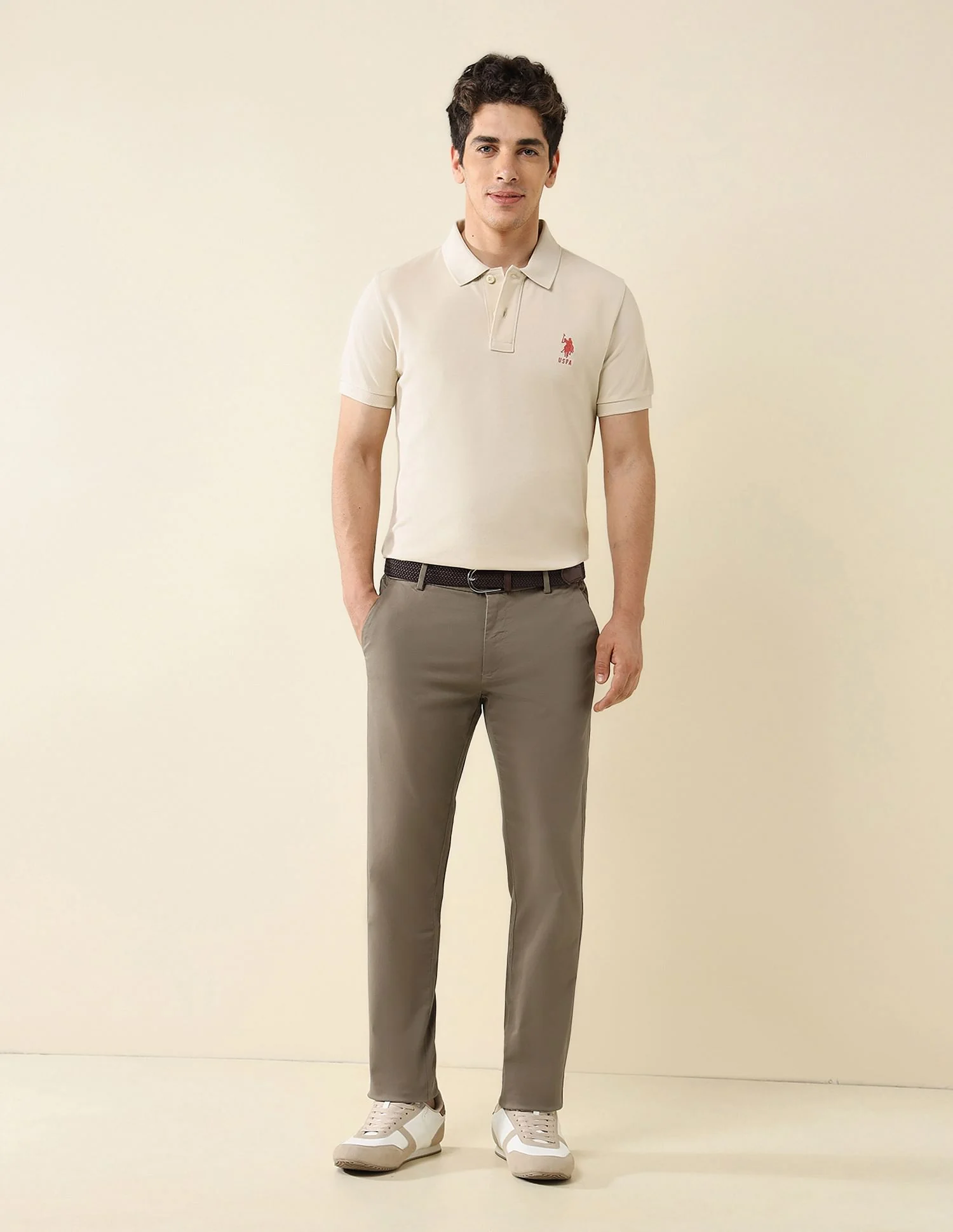 Elasticized Waist Super Slim Fit Trousers - Image 3