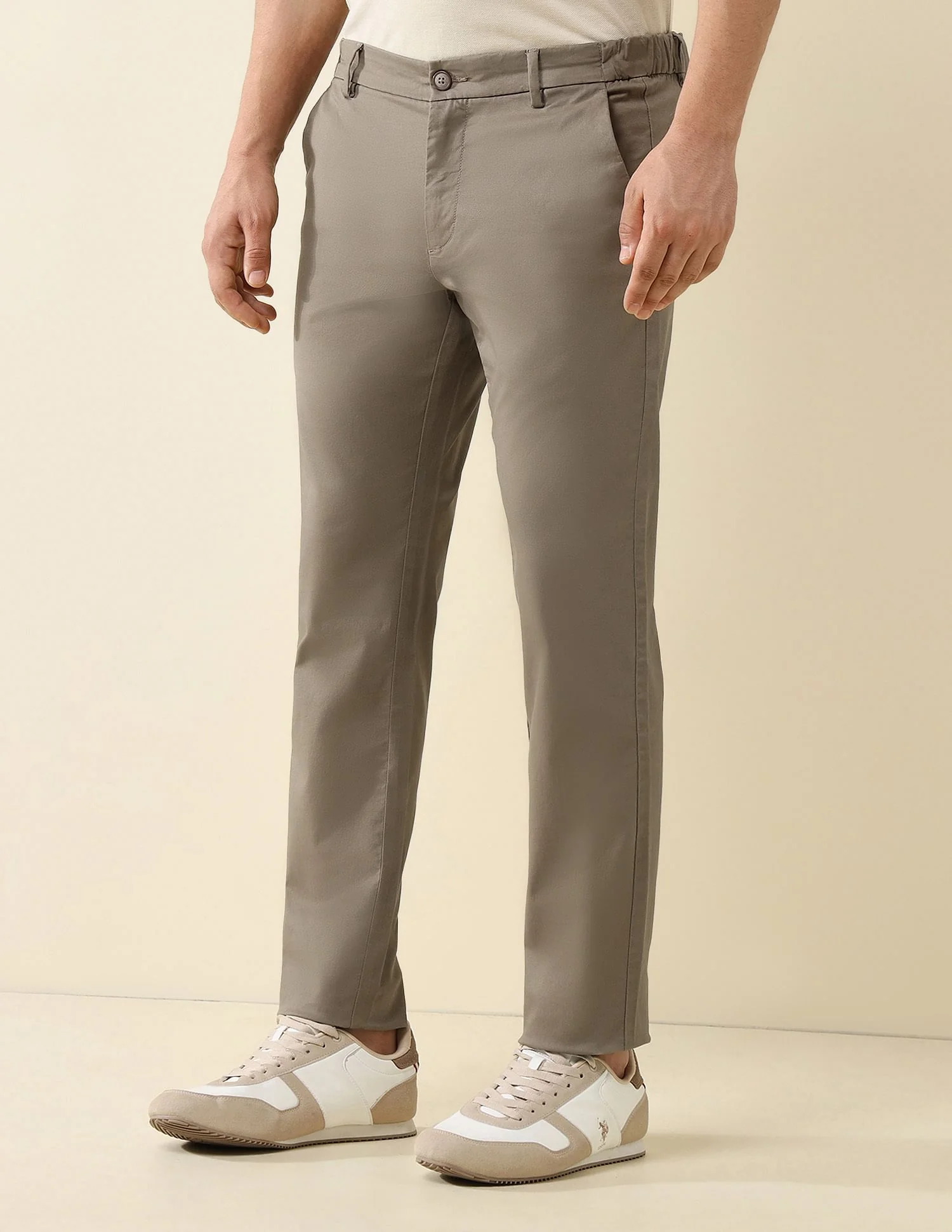Elasticized Waist Super Slim Fit Trousers - Image 4