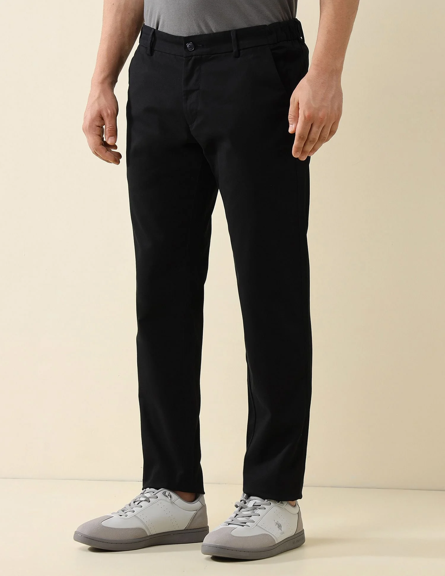 Elasticized Waist Super Slim Fit Trousers - Image 4