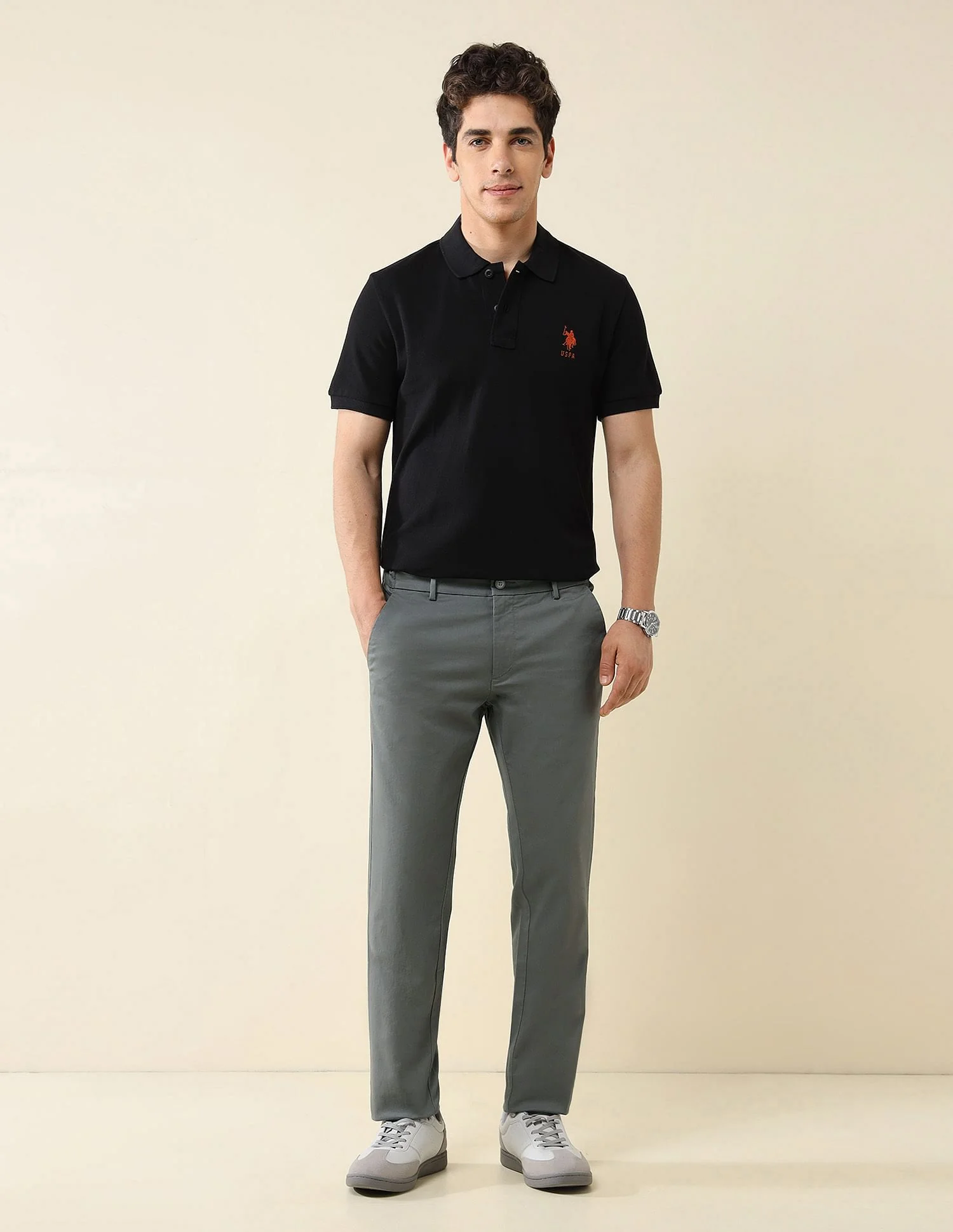 Elasticized Waist Super Slim Fit Trousers - Image 3
