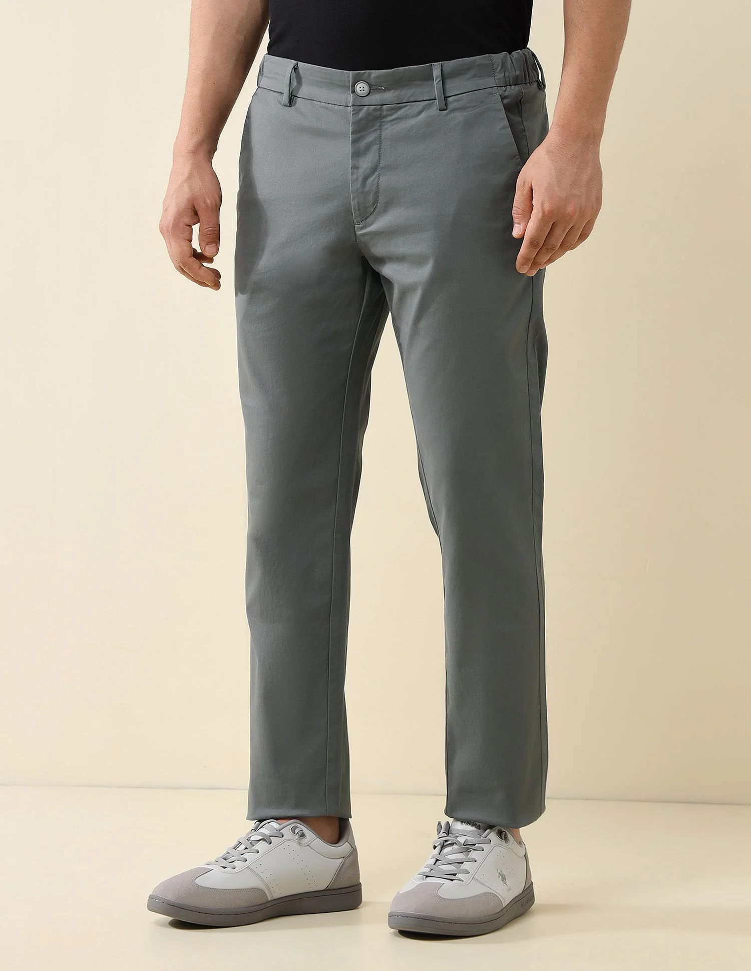 Elasticized Waist Super Slim Fit Trousers - Image 4