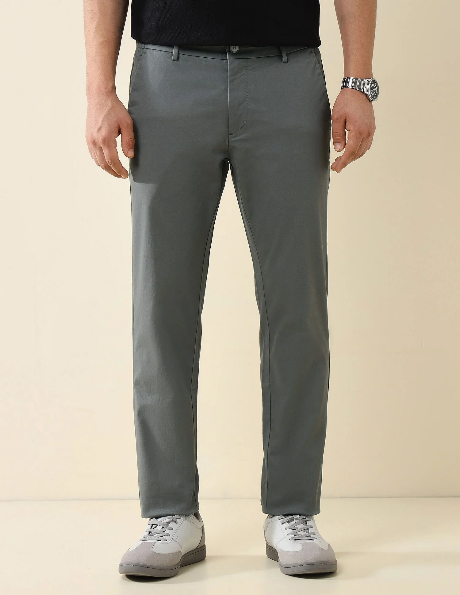 Elasticized Waist Super Slim Fit Trousers - Image 6