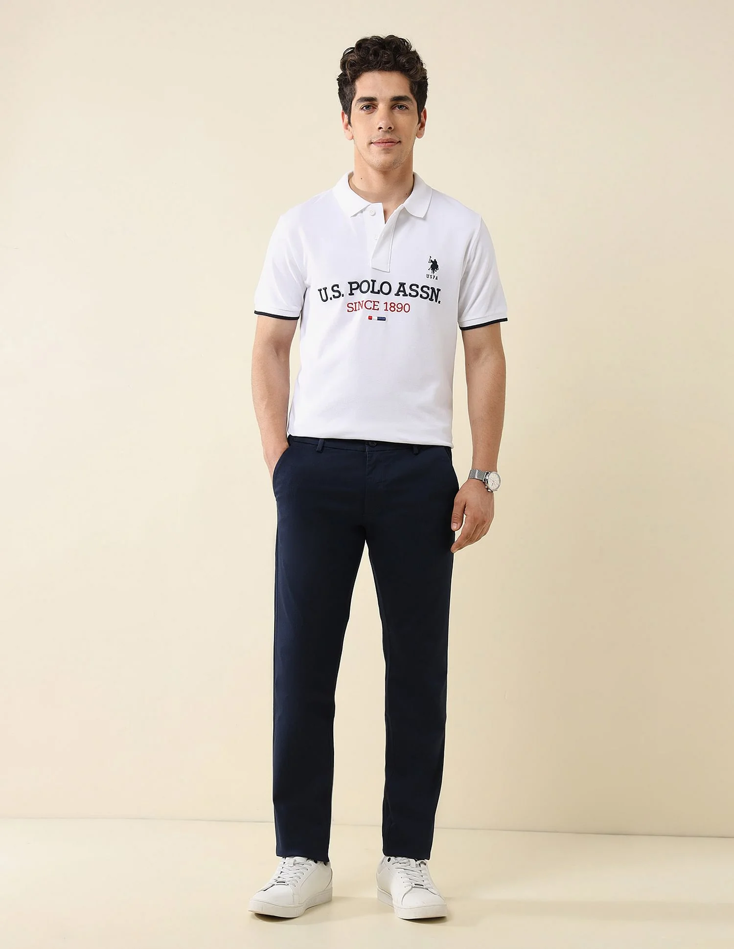 Elasticized Waist Super Slim Fit Trousers - Image 3