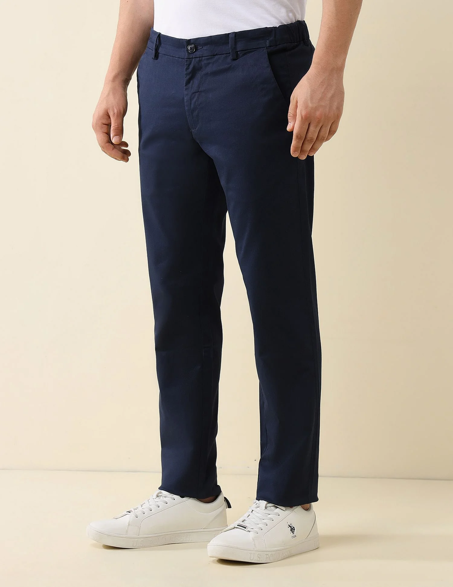 Elasticized Waist Super Slim Fit Trousers - Image 4