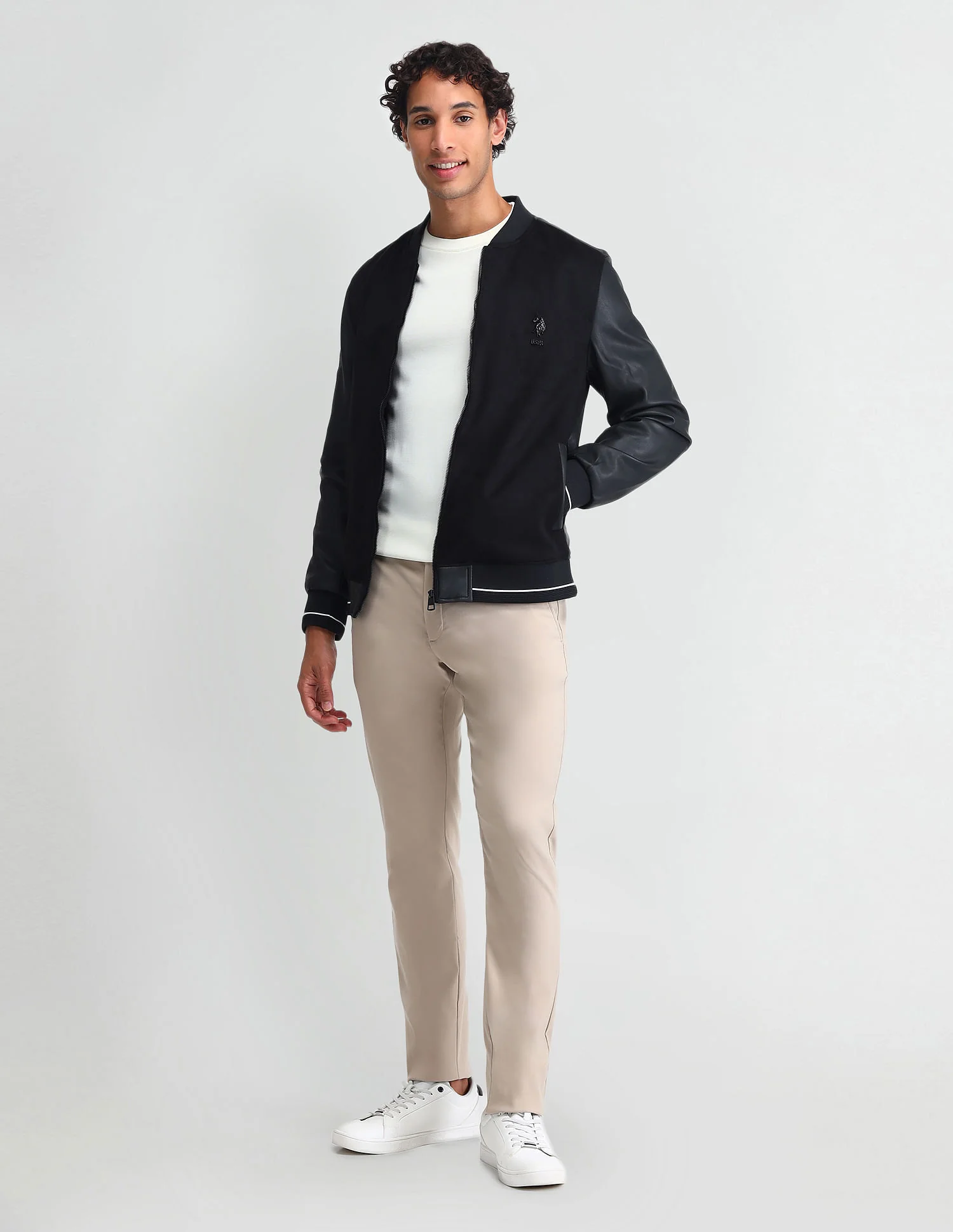 Embossed Branded Bomber Jacket - Image 3