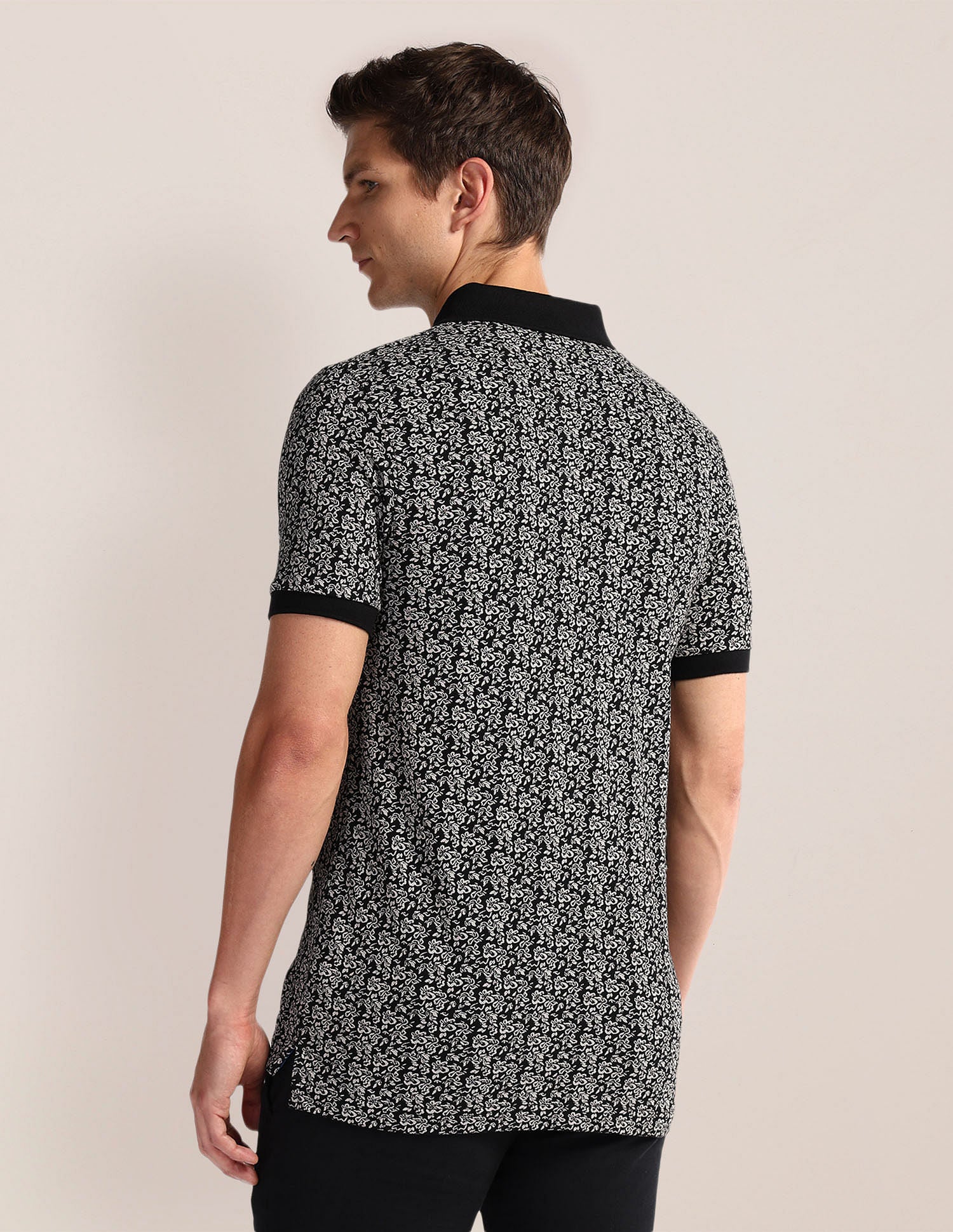 Floral Print Slim Fit Polo Shirt - Image 5