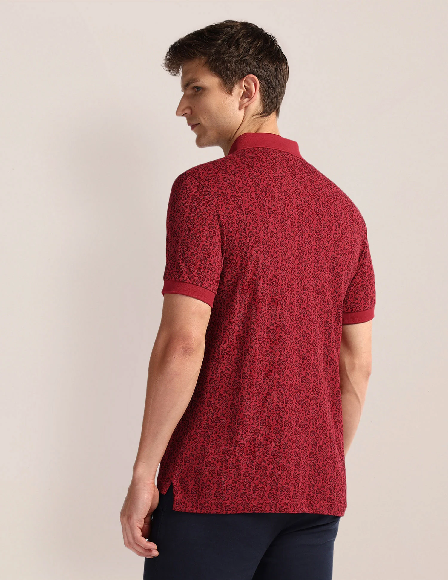 Floral Print Slim Fit Polo Shirt - Image 5