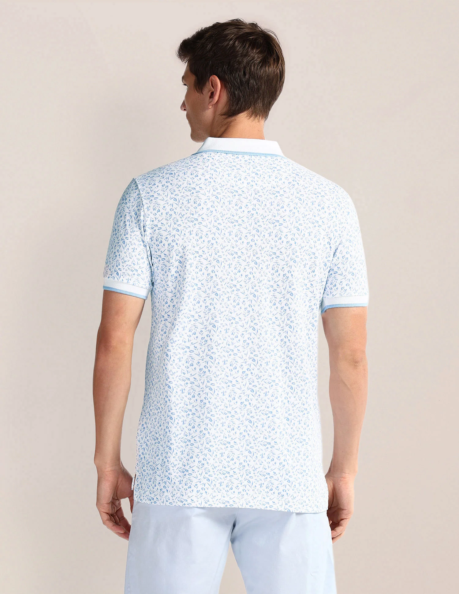 Floral Print Slim Fit Polo Shirt - Image 5