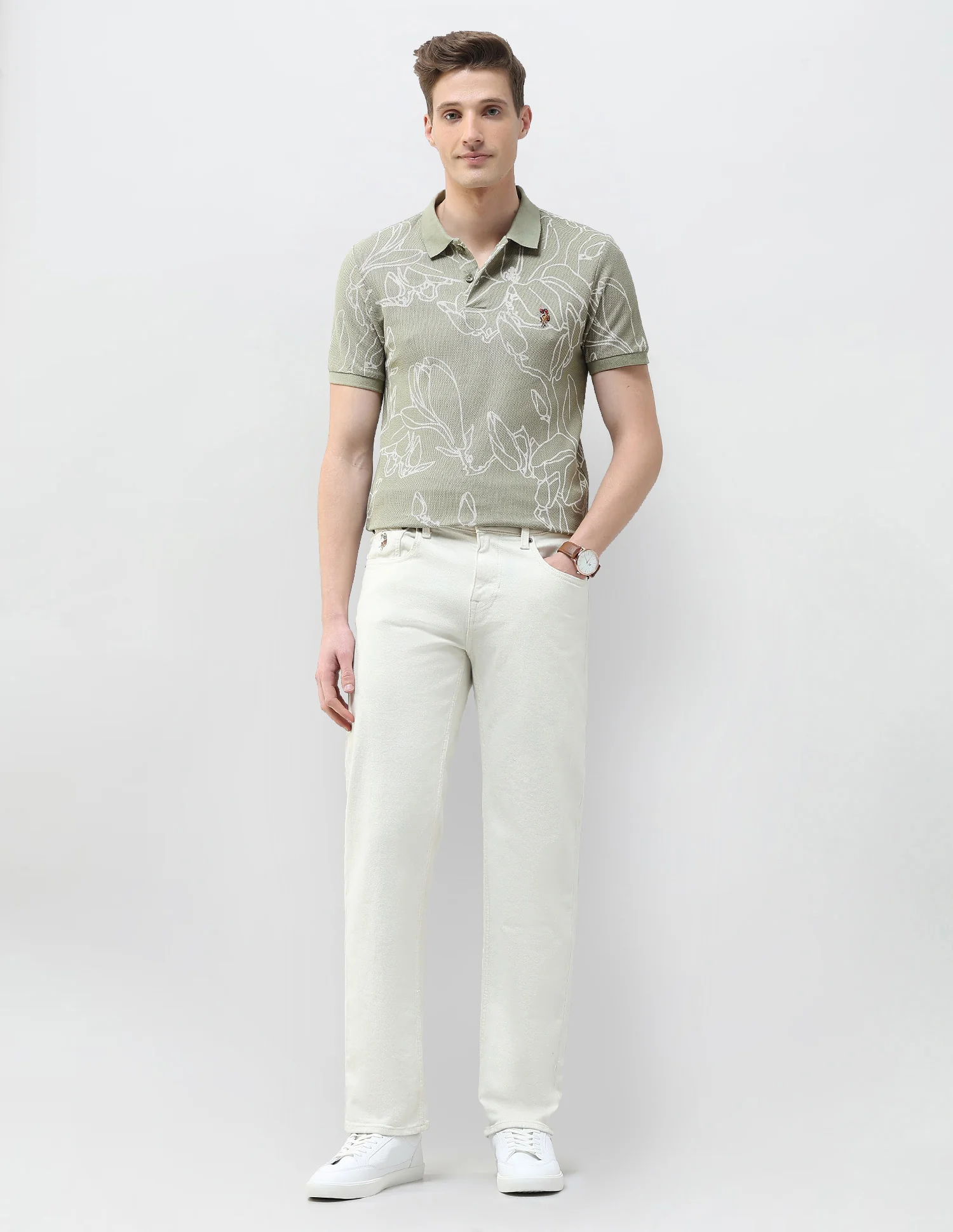 Floral Printed Motel On The Coast Polo Shirt - Image 3