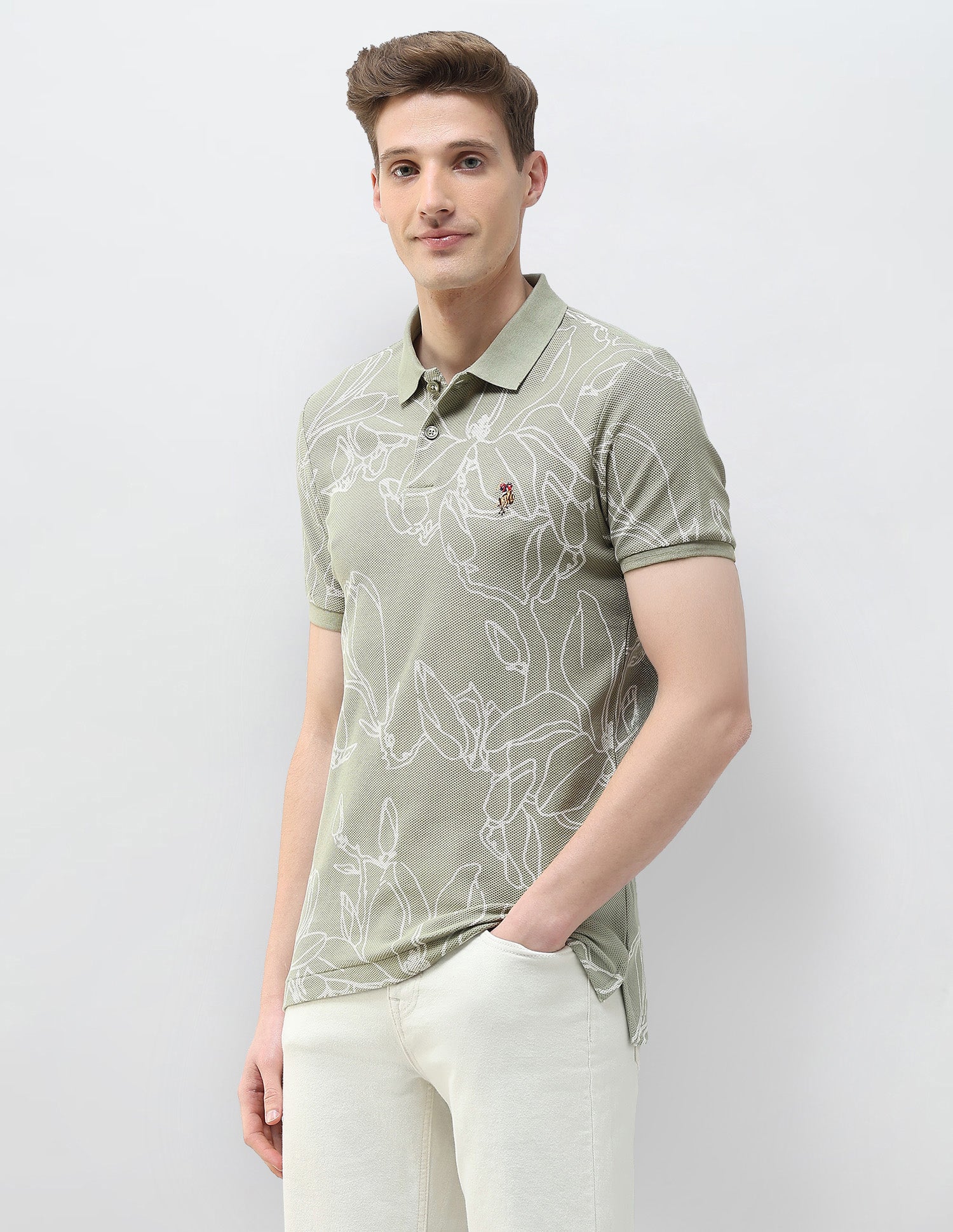 Floral Printed Motel On The Coast Polo Shirt - Image 4