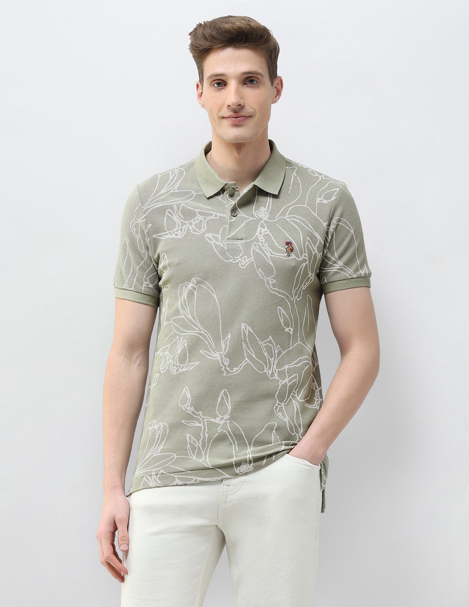 Floral Printed Motel On The Coast Polo Shirt - Image 6