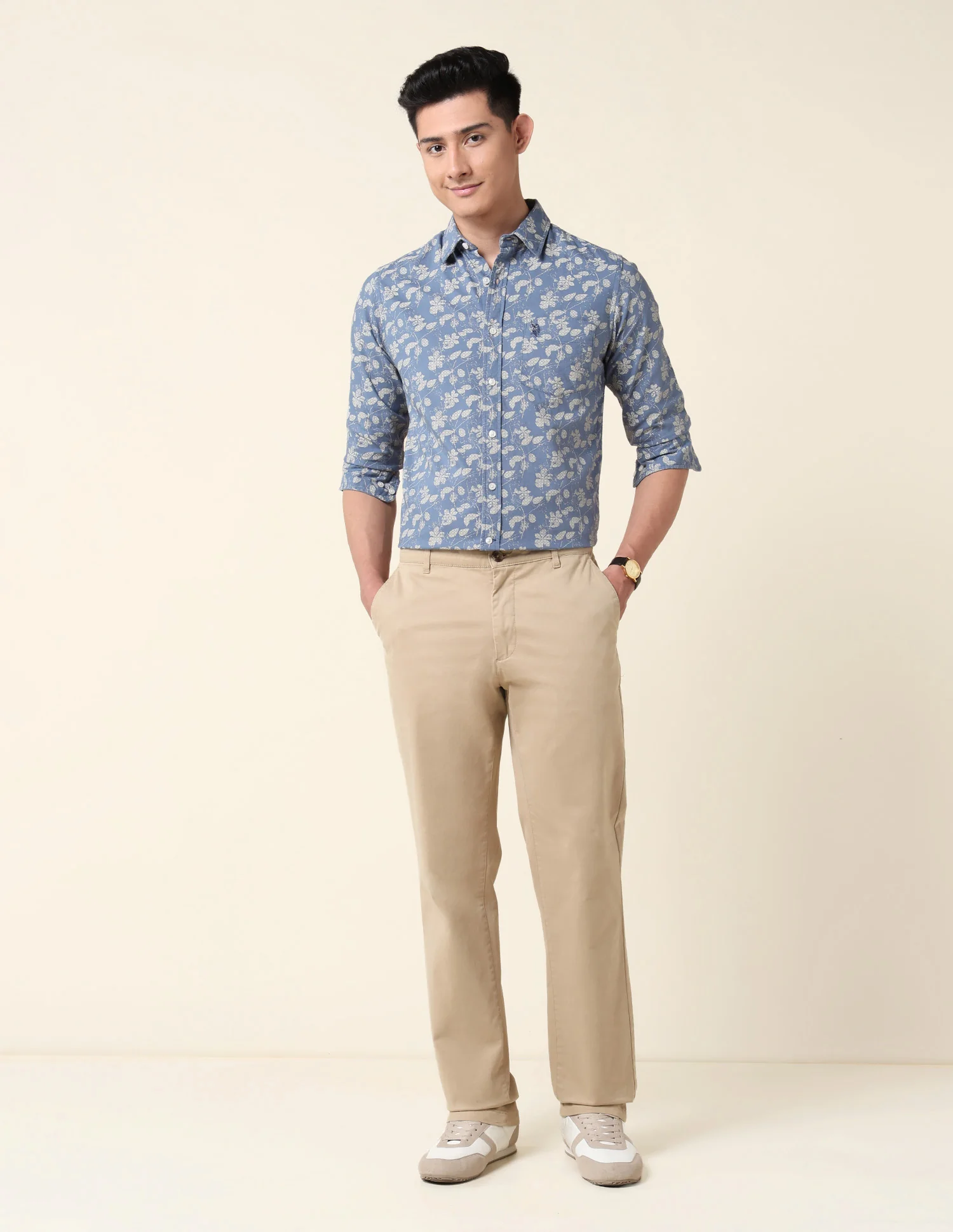 Floral Printed Oxford Shirt - Image 3