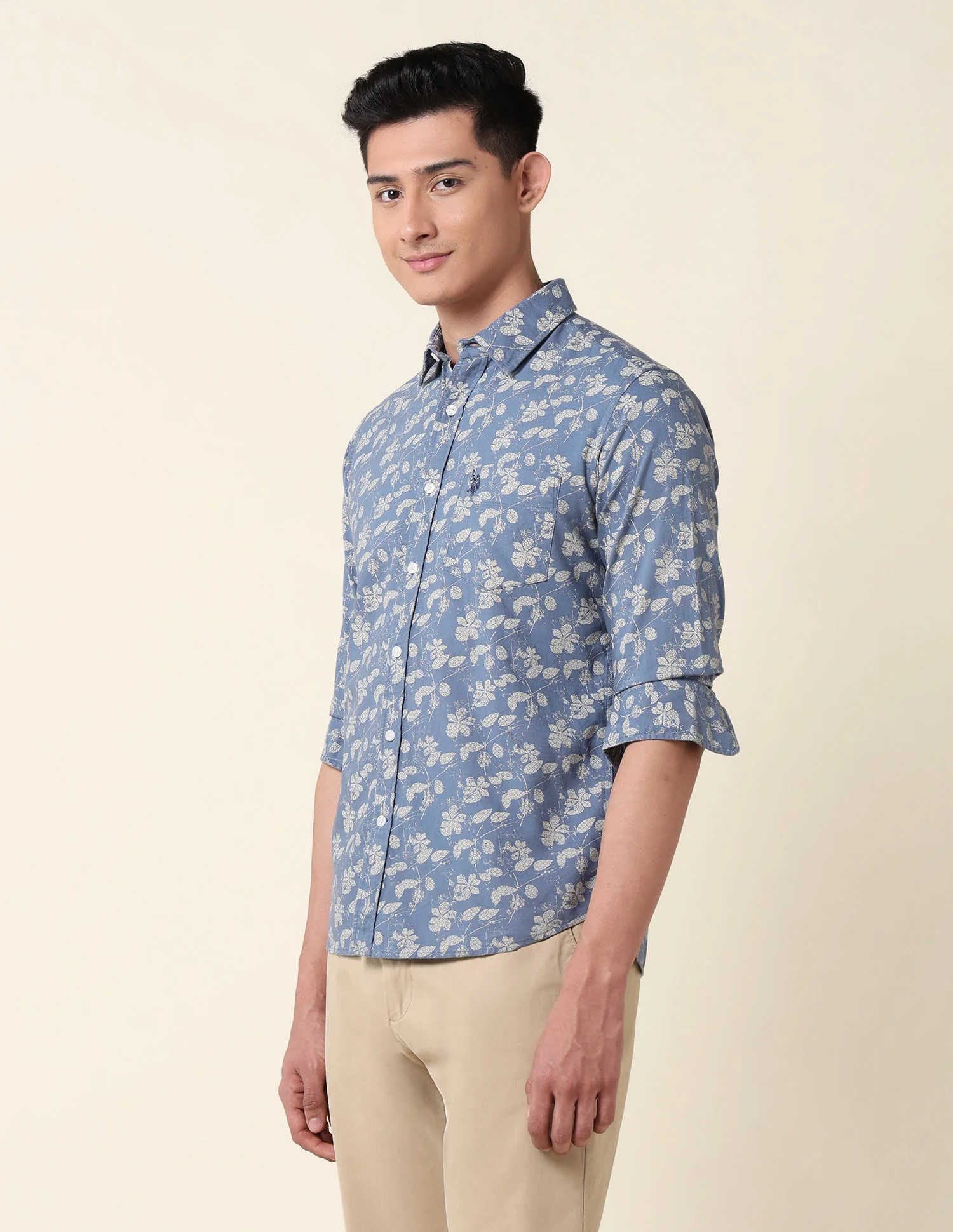 Floral Printed Oxford Shirt - Image 4