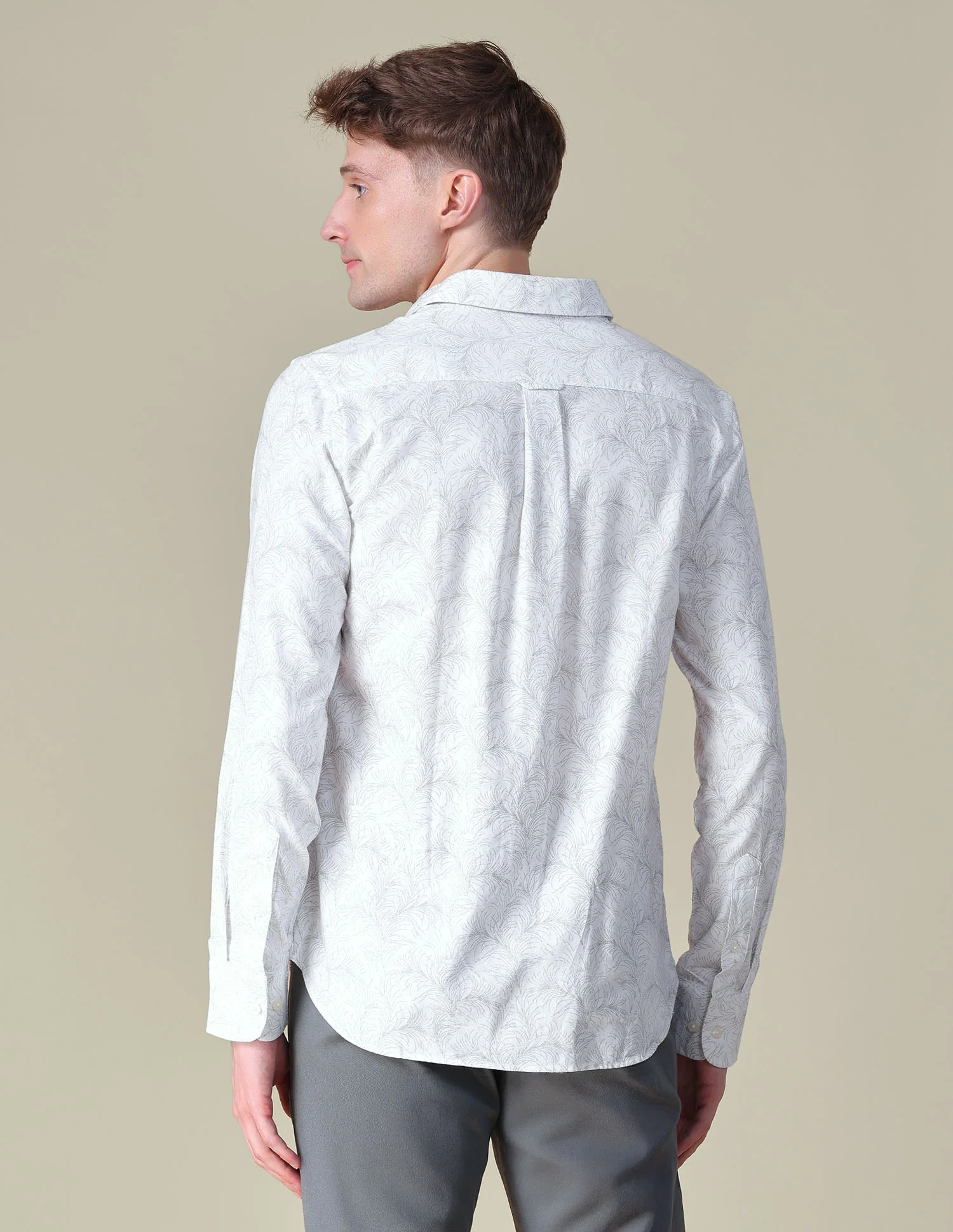 Floral Printed Oxford Shirt - Image 5