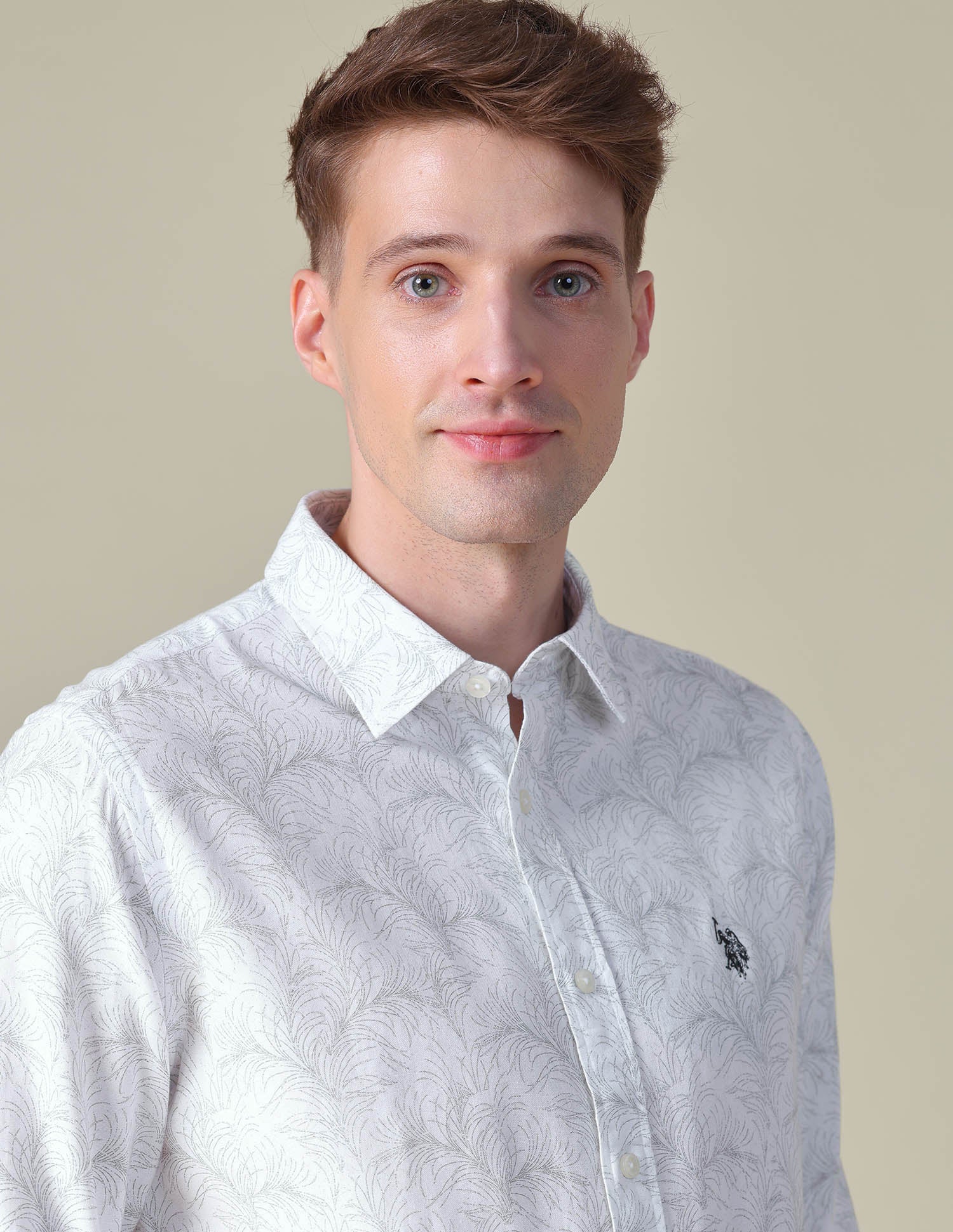 Floral Printed Oxford Shirt - Image 7