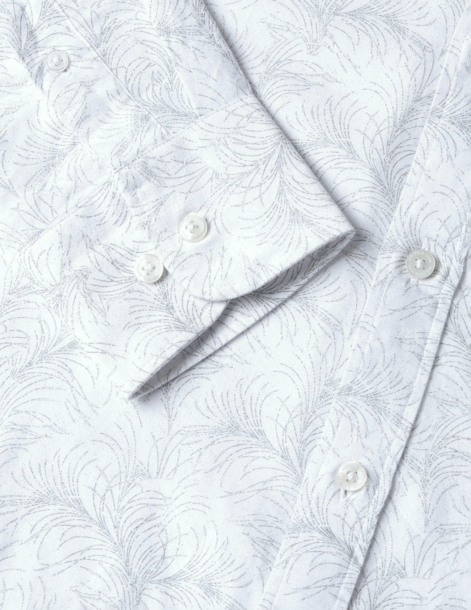 Floral Printed Oxford Shirt - Image 8