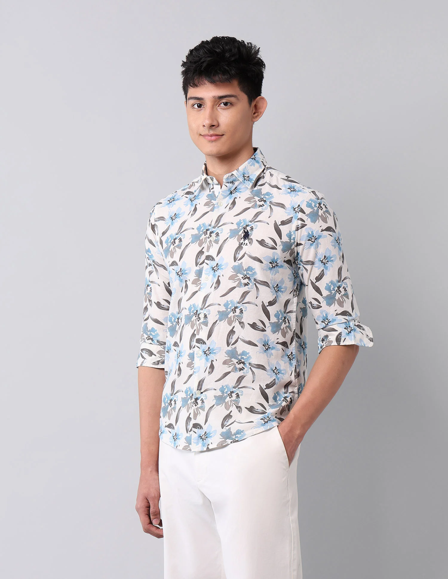Floral Printed Pure Cotton Shirt - Image 4