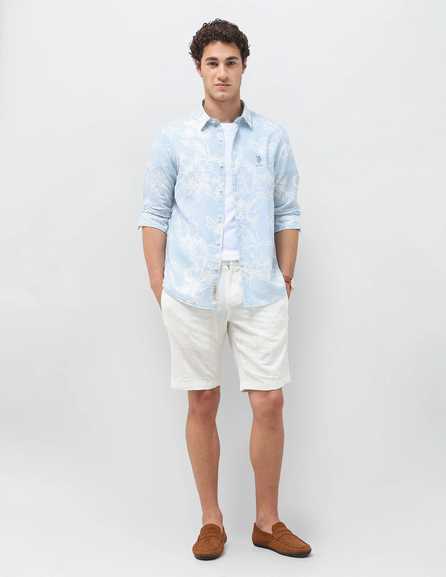 Floral Printed Regular Fit Shirt - Image 3