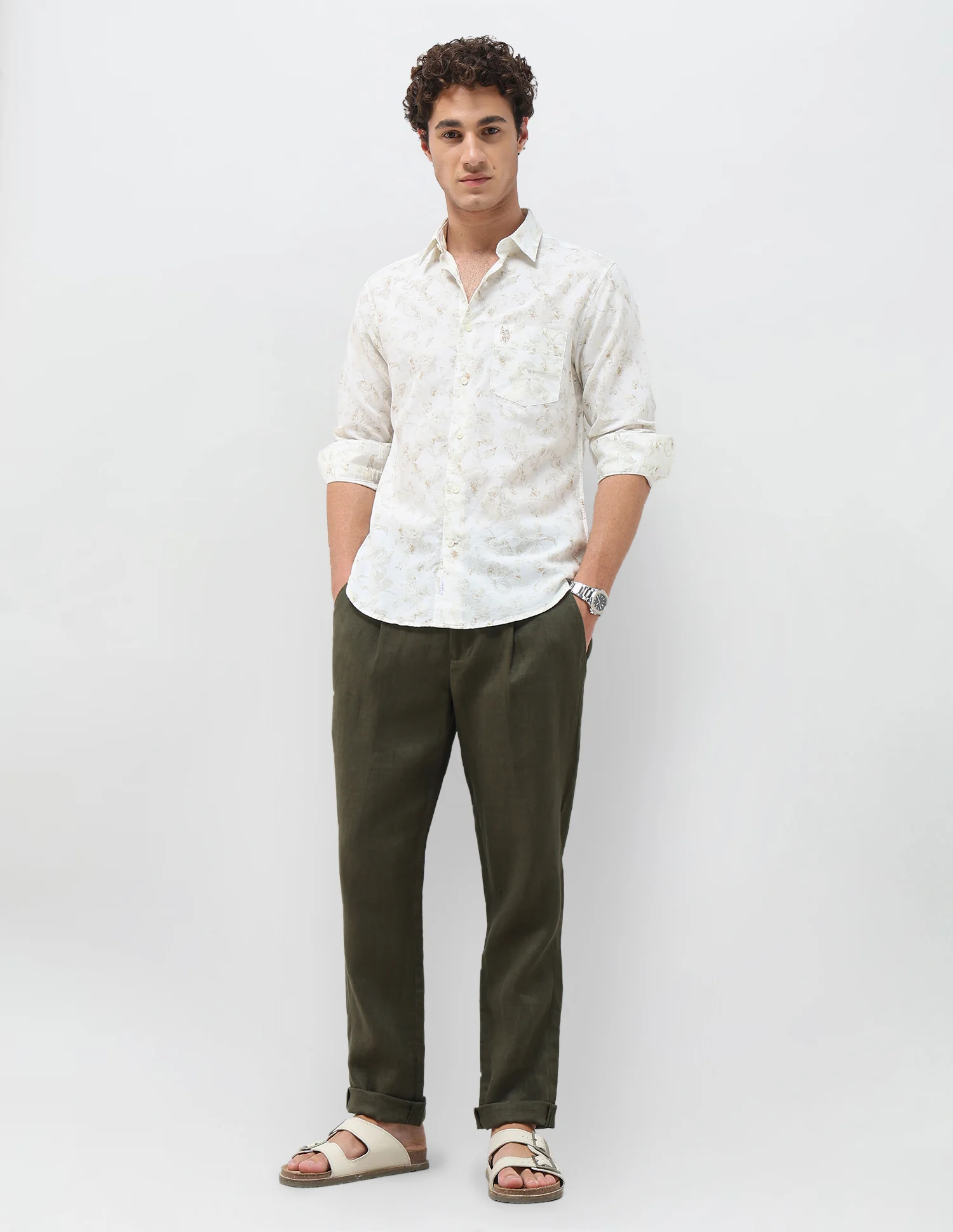 Floral Printed Regular Fit Shirt - Image 3
