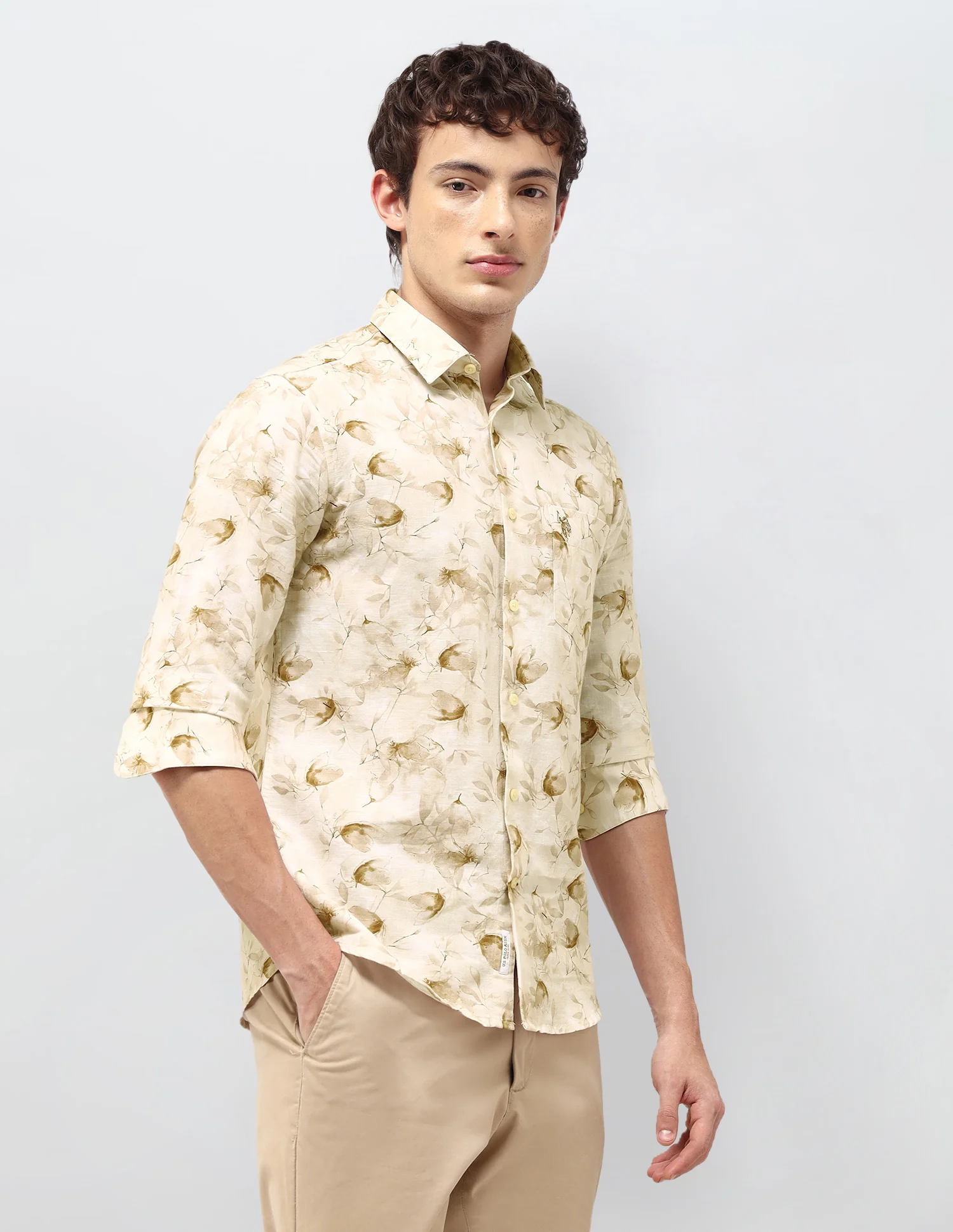 Floral Printed Regular Fit Shirt - Image 4