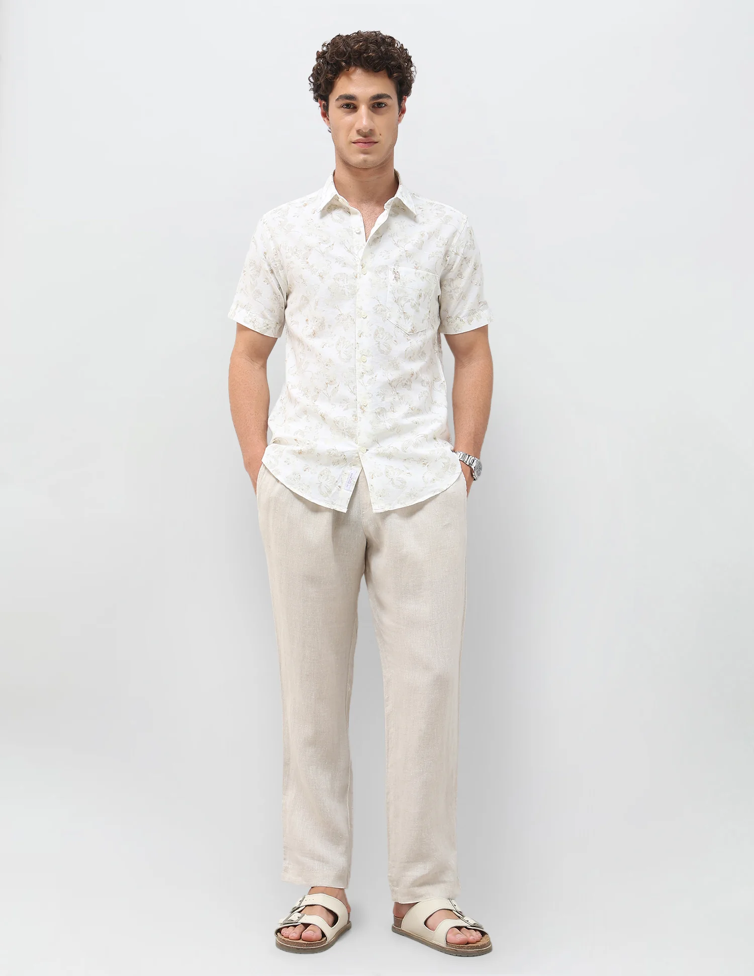 Floral Printed Regular Fit Shirt - Image 3