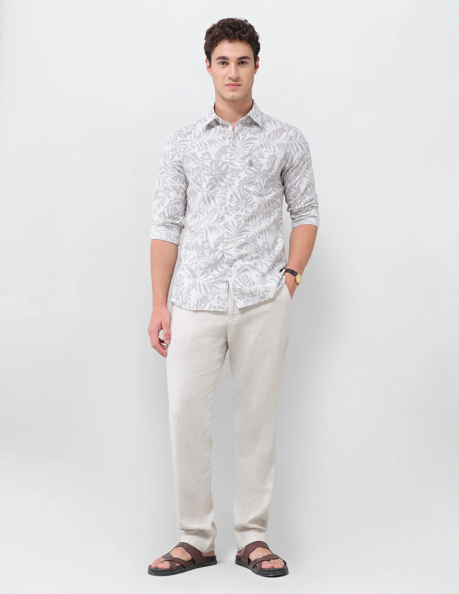 Floral Printed Regular Fit Shirt - Image 3