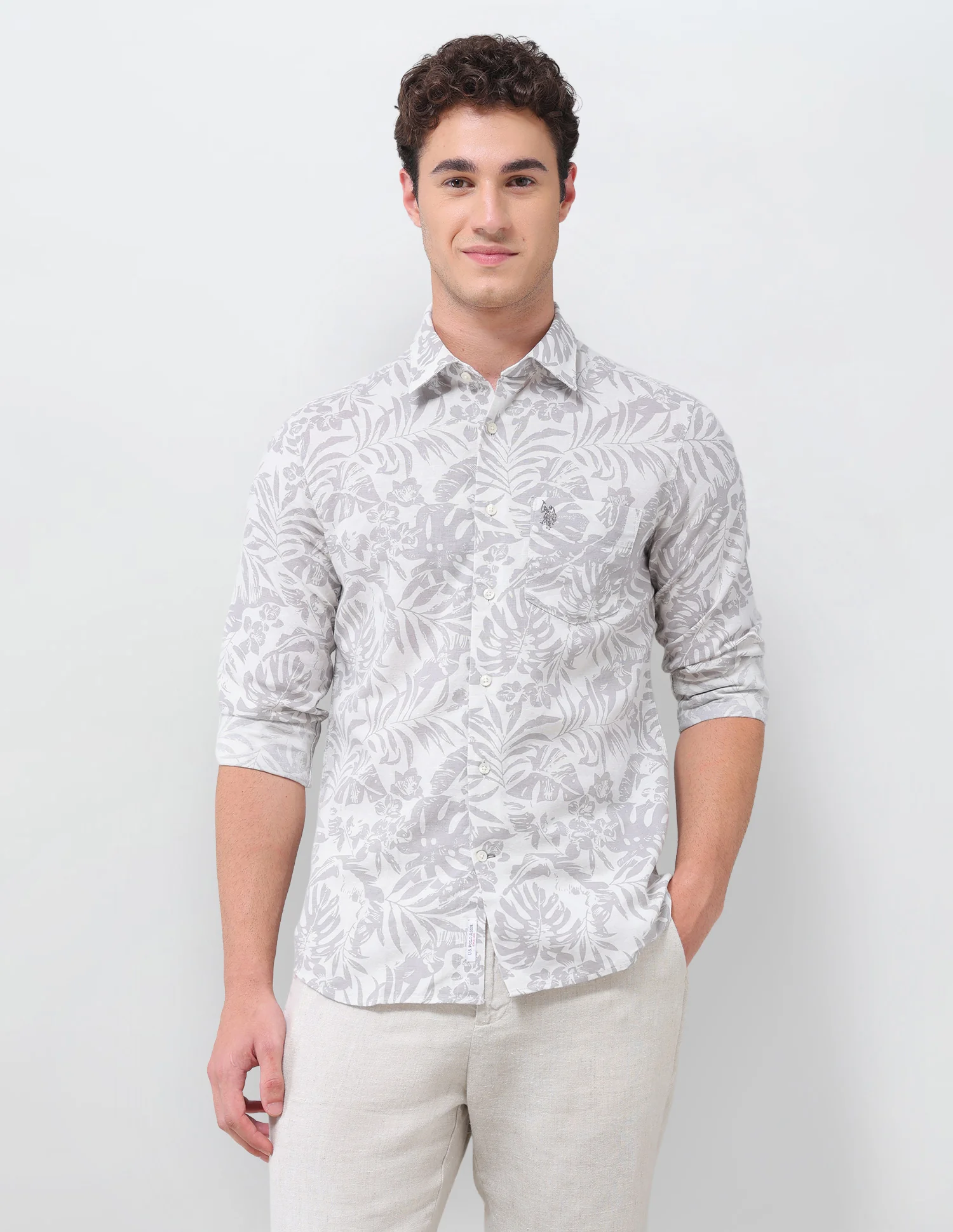 Floral Printed Regular Fit Shirt - Image 6