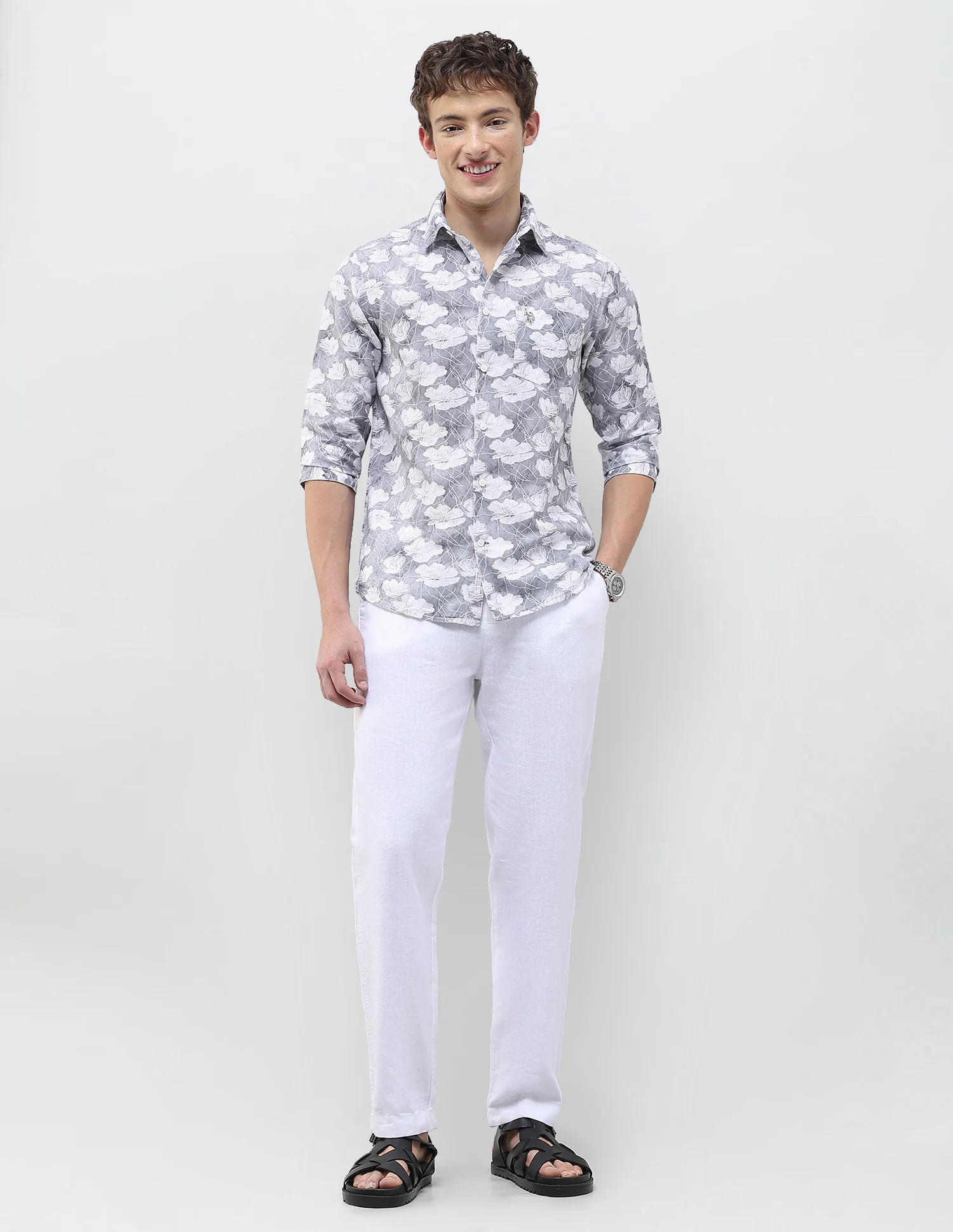 Floral Printed Regular Fit Shirt - Image 3