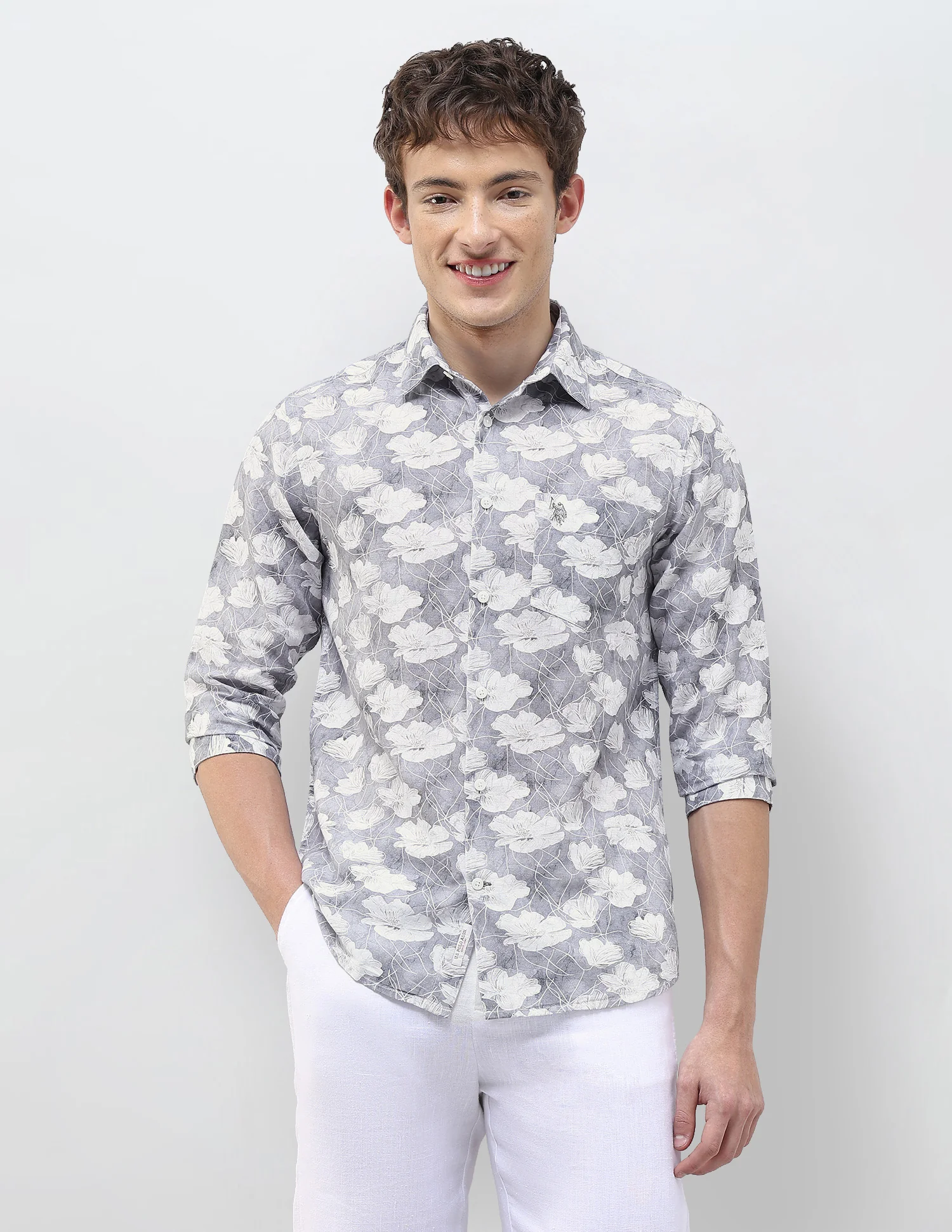 Floral Printed Regular Fit Shirt - Image 6
